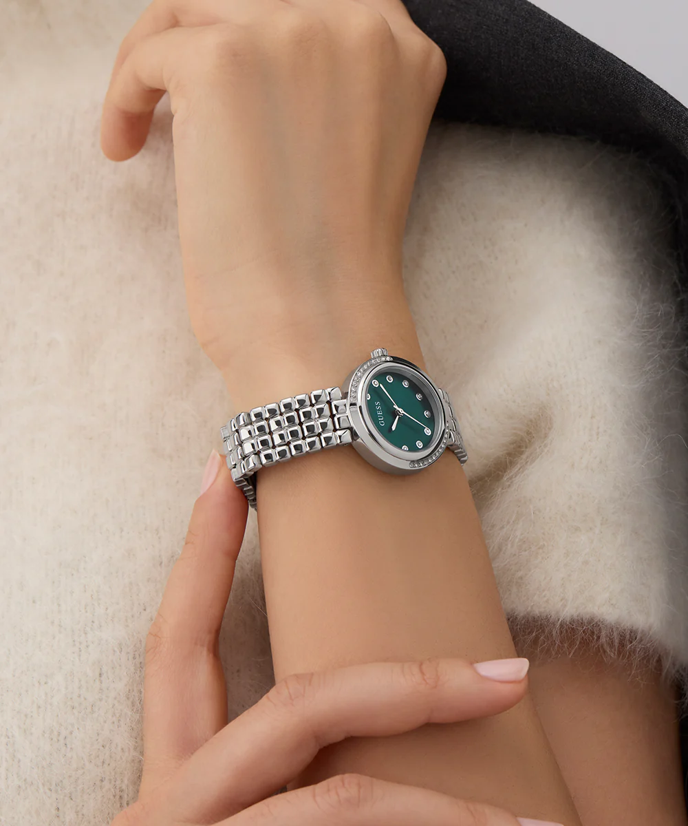 GUESS Ladies Silver Tone Analog Watch - Image 3