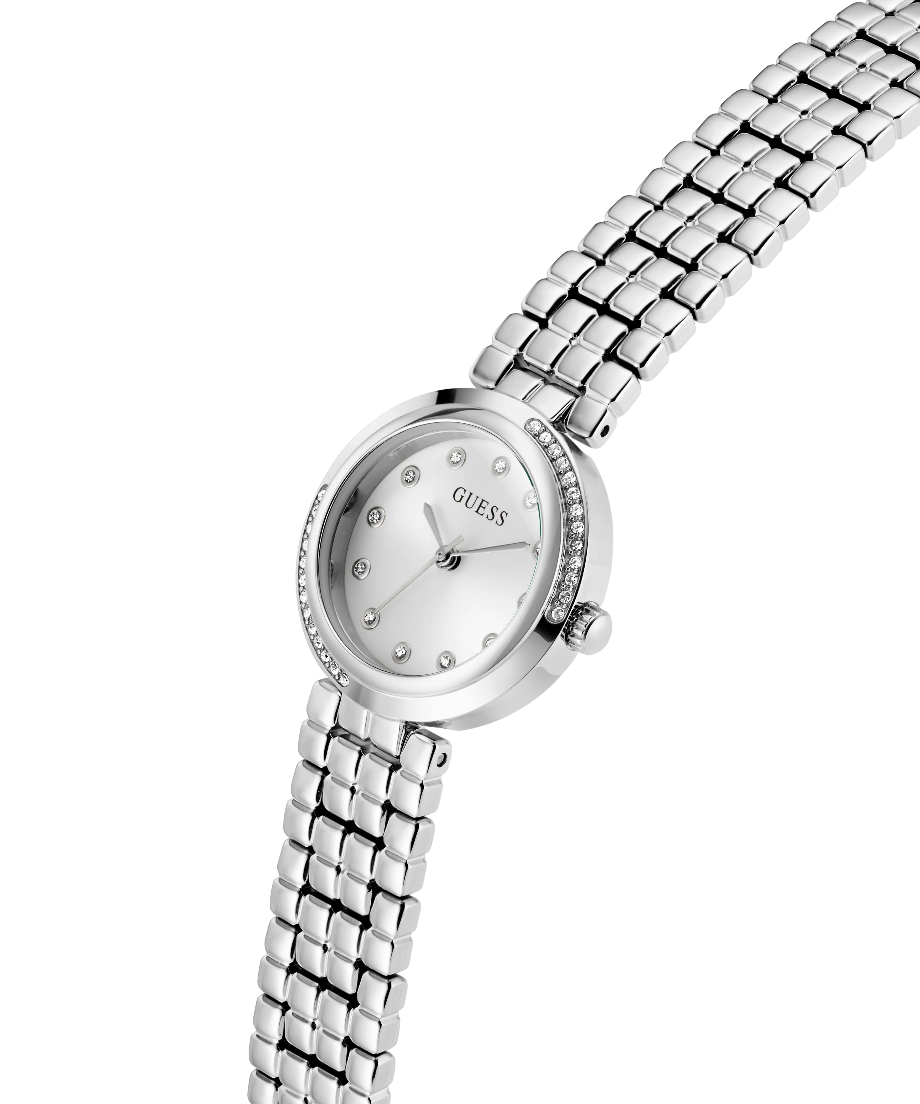 GUESS Ladies Silver Tone Analog Watch - Image 2