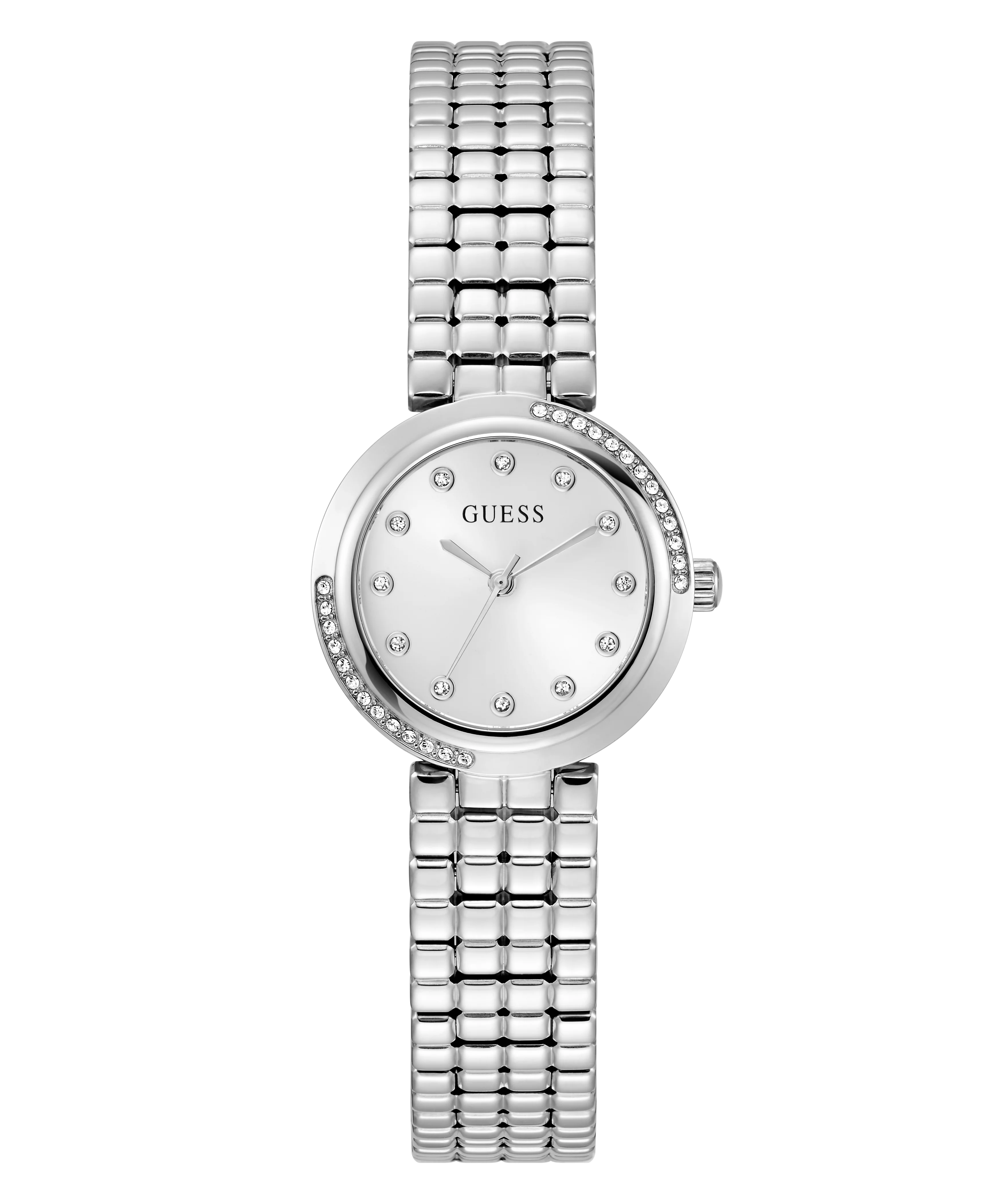 GUESS Ladies Silver Tone Analog Watch - Image 3