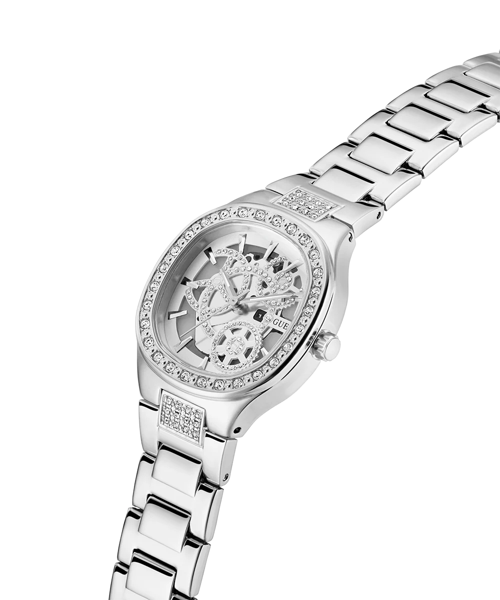GUESS Ladies Silver Tone Analog Watch - Image 2