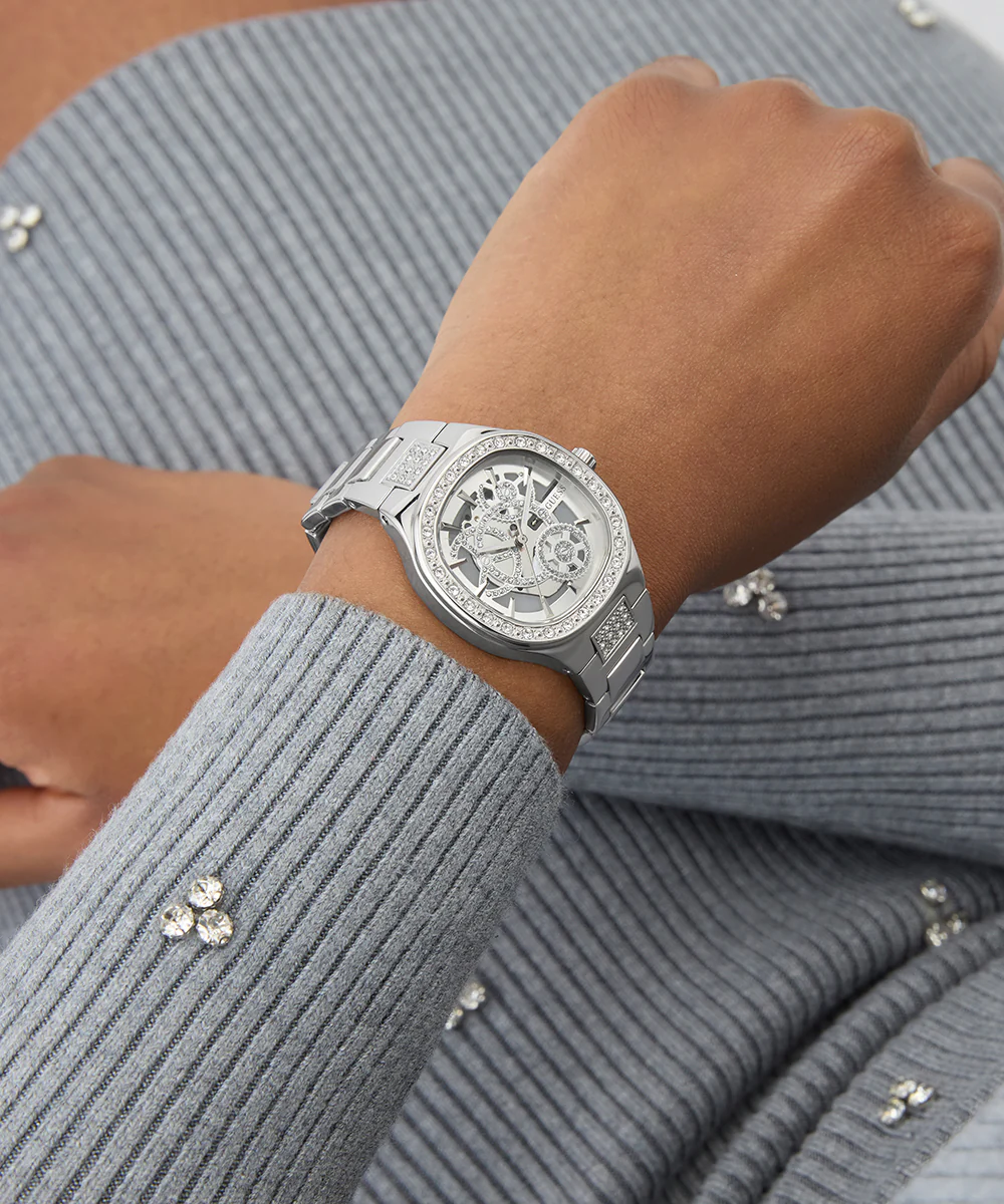 GUESS Ladies Silver Tone Analog Watch - Image 3
