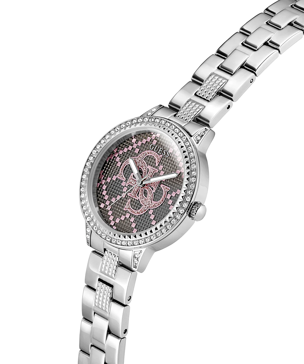 GUESS Ladies Silver Tone Analog Watch - Image 2