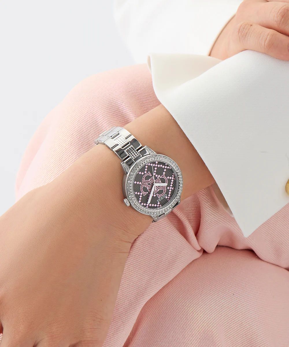 GUESS Ladies Silver Tone Analog Watch - Image 3
