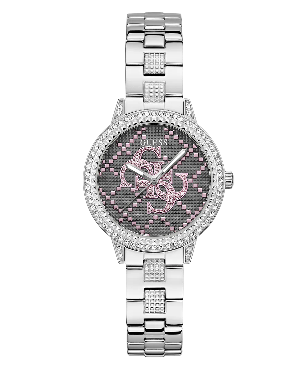 GUESS Ladies Silver Tone Analog Watch - Image 4