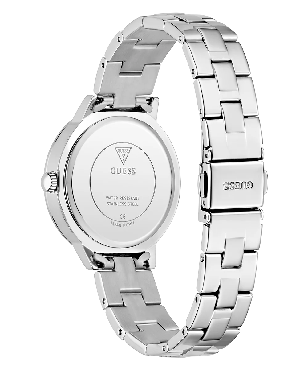 GUESS Ladies Silver Tone Analog Watch - Image 7