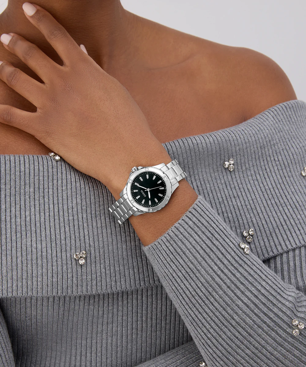 GUESS Ladies Silver Tone Analog Watch - Image 2