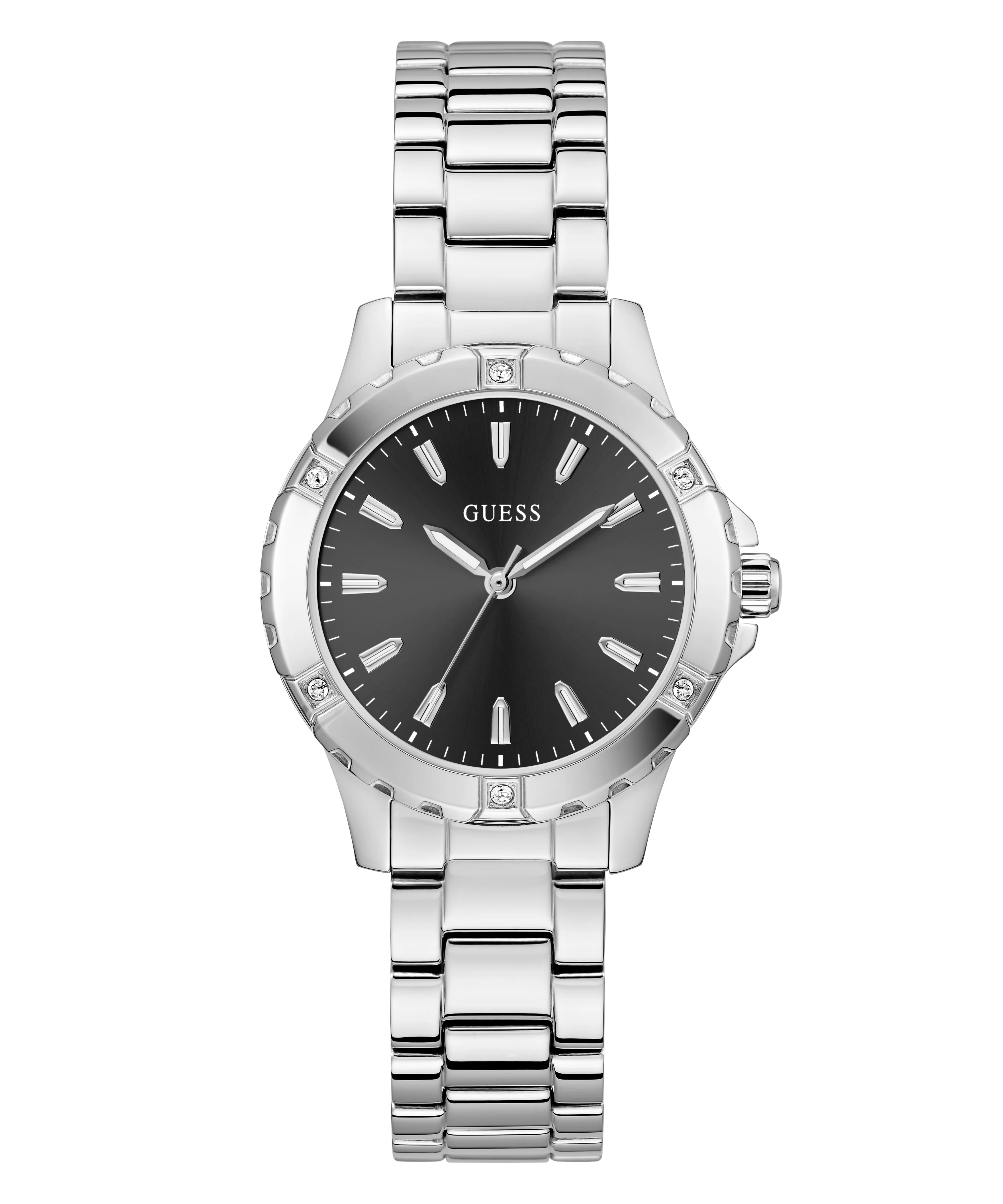 GUESS Ladies Silver Tone Analog Watch - Image 5