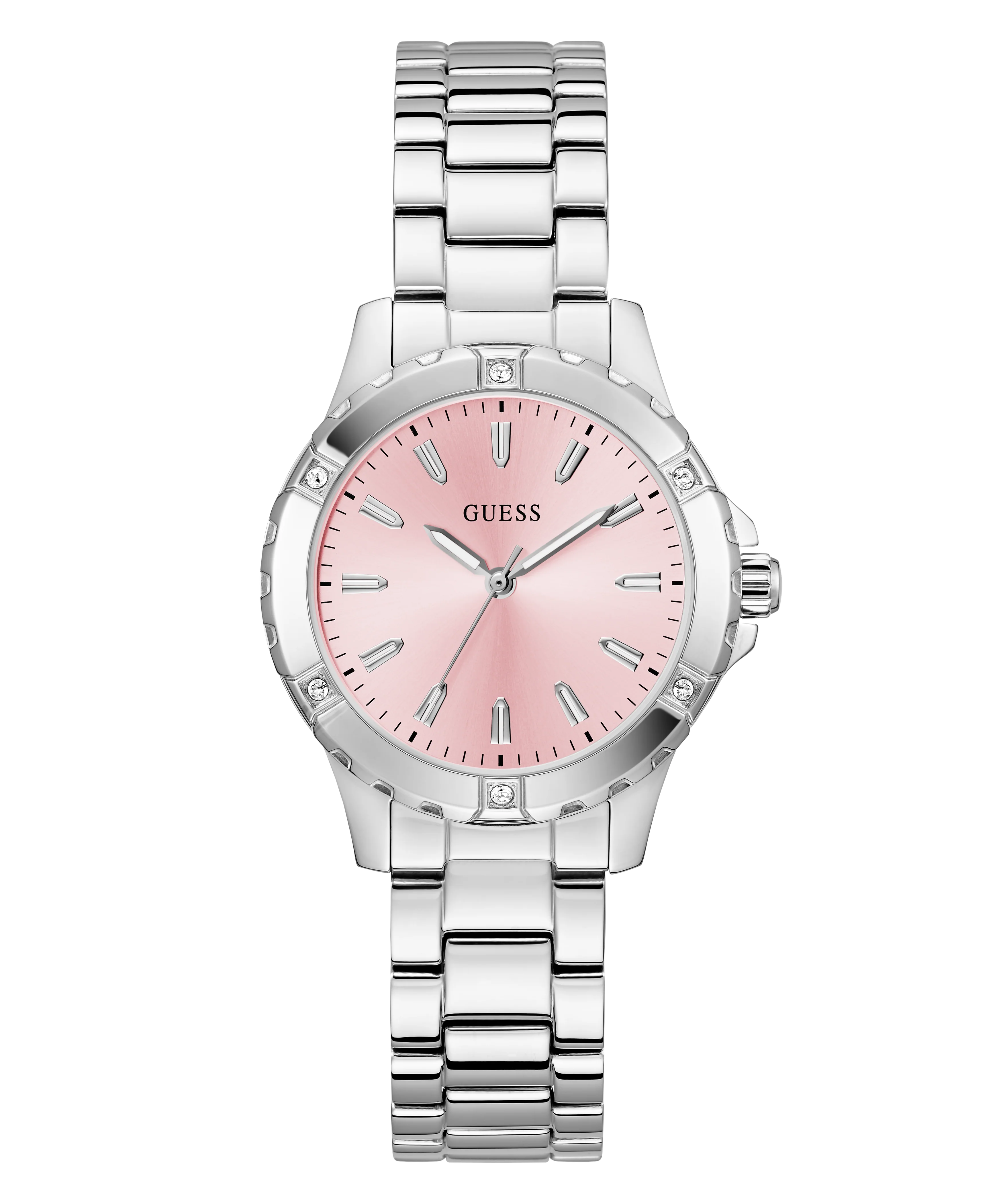 GUESS Ladies Silver Tone Analog Watch - Image 3