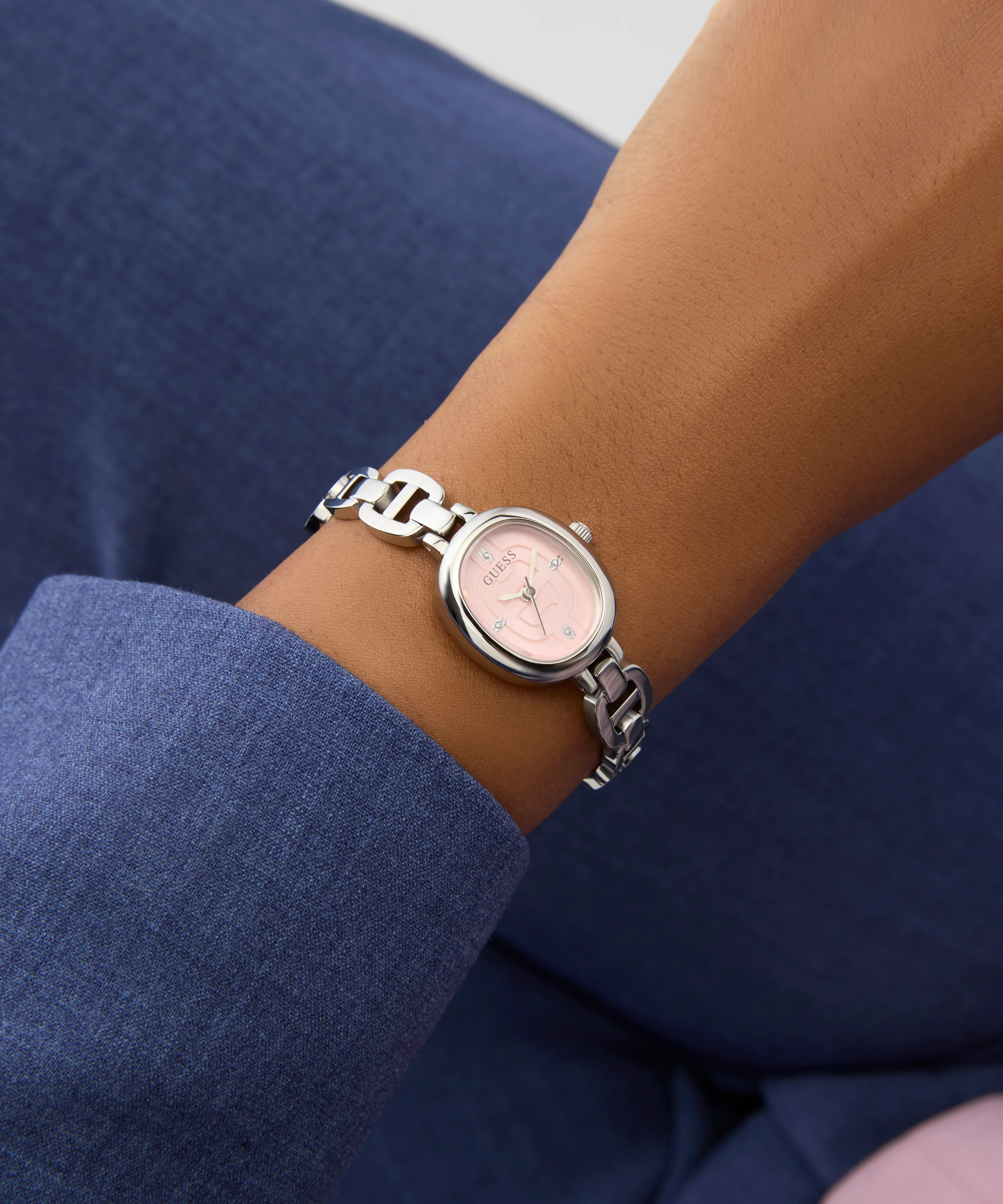 GUESS Ladies Silver Tone Analog Watch - Image 4