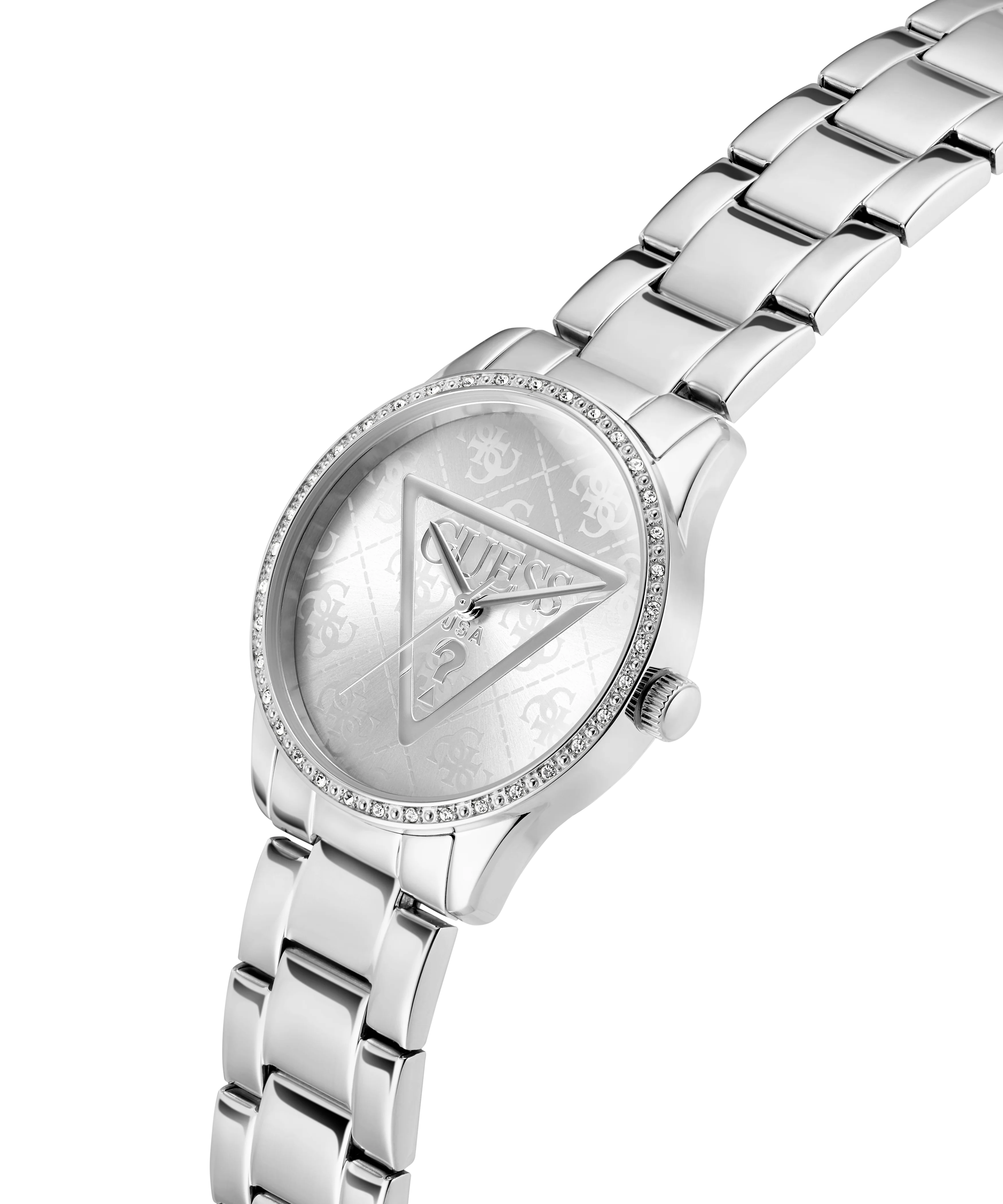 GUESS Ladies Silver Tone Analog Watch - Image 3