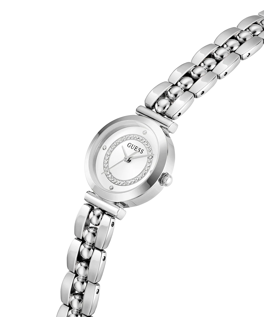 GUESS Ladies Silver Tone Analog Watch - Image 3