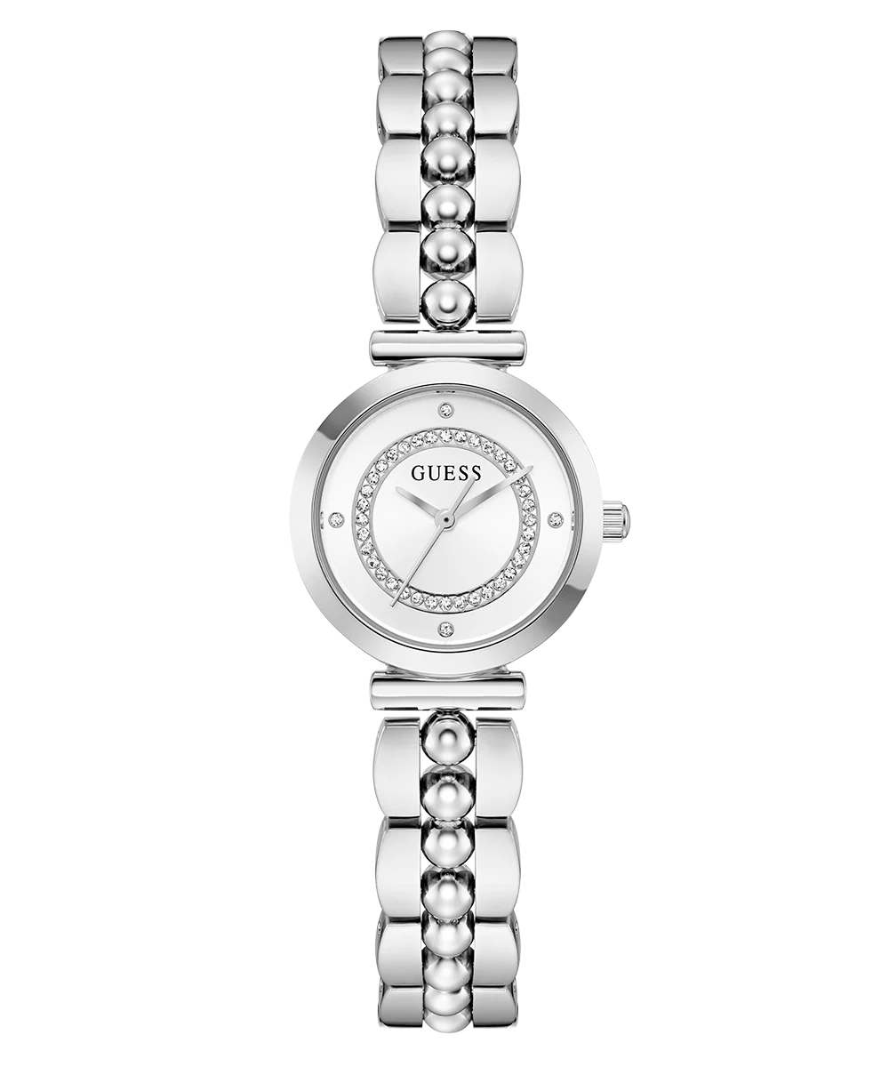 GUESS Ladies Silver Tone Analog Watch - Image 6