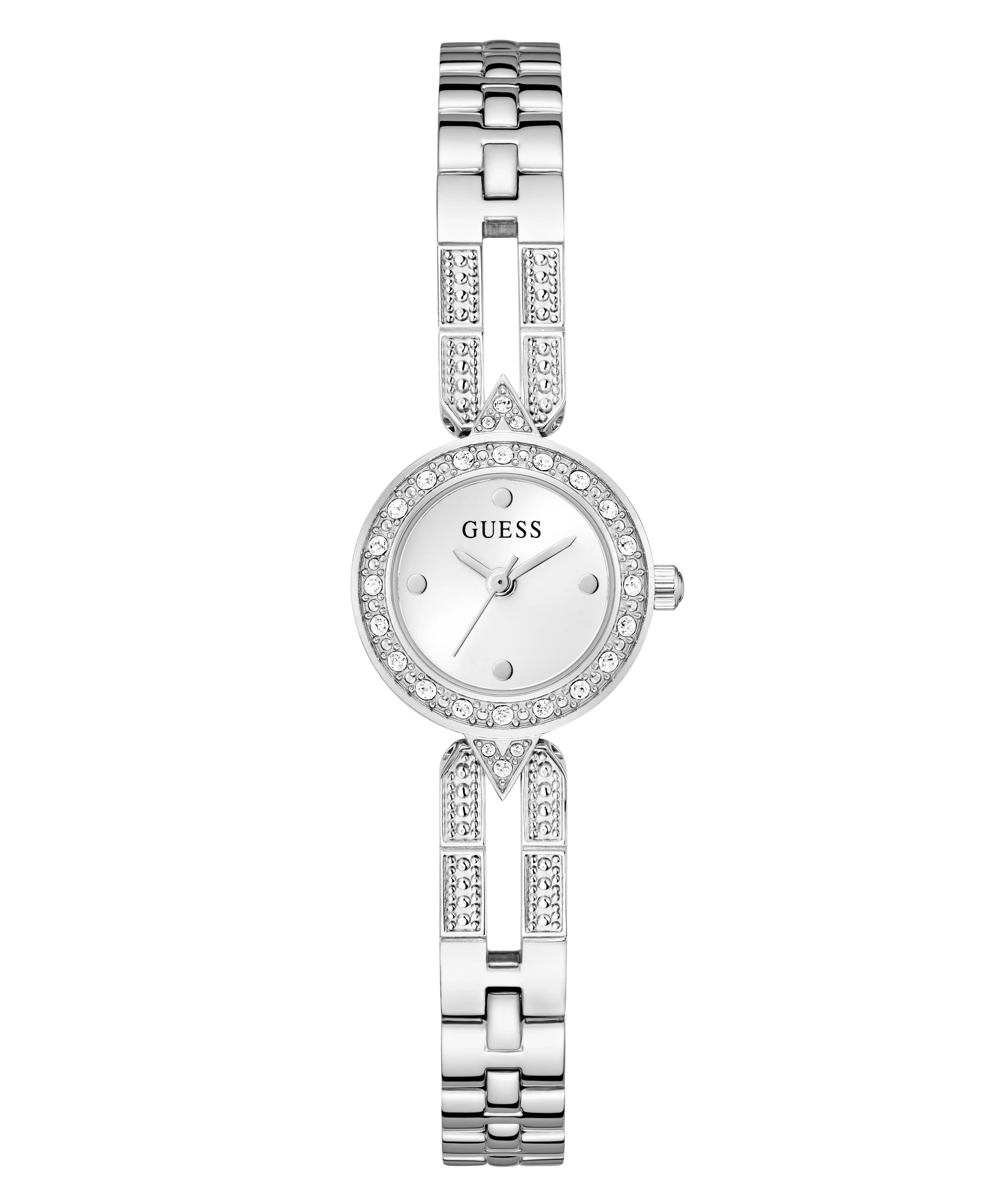 GUESS Ladies Silver Tone Analog Watch - Image 5