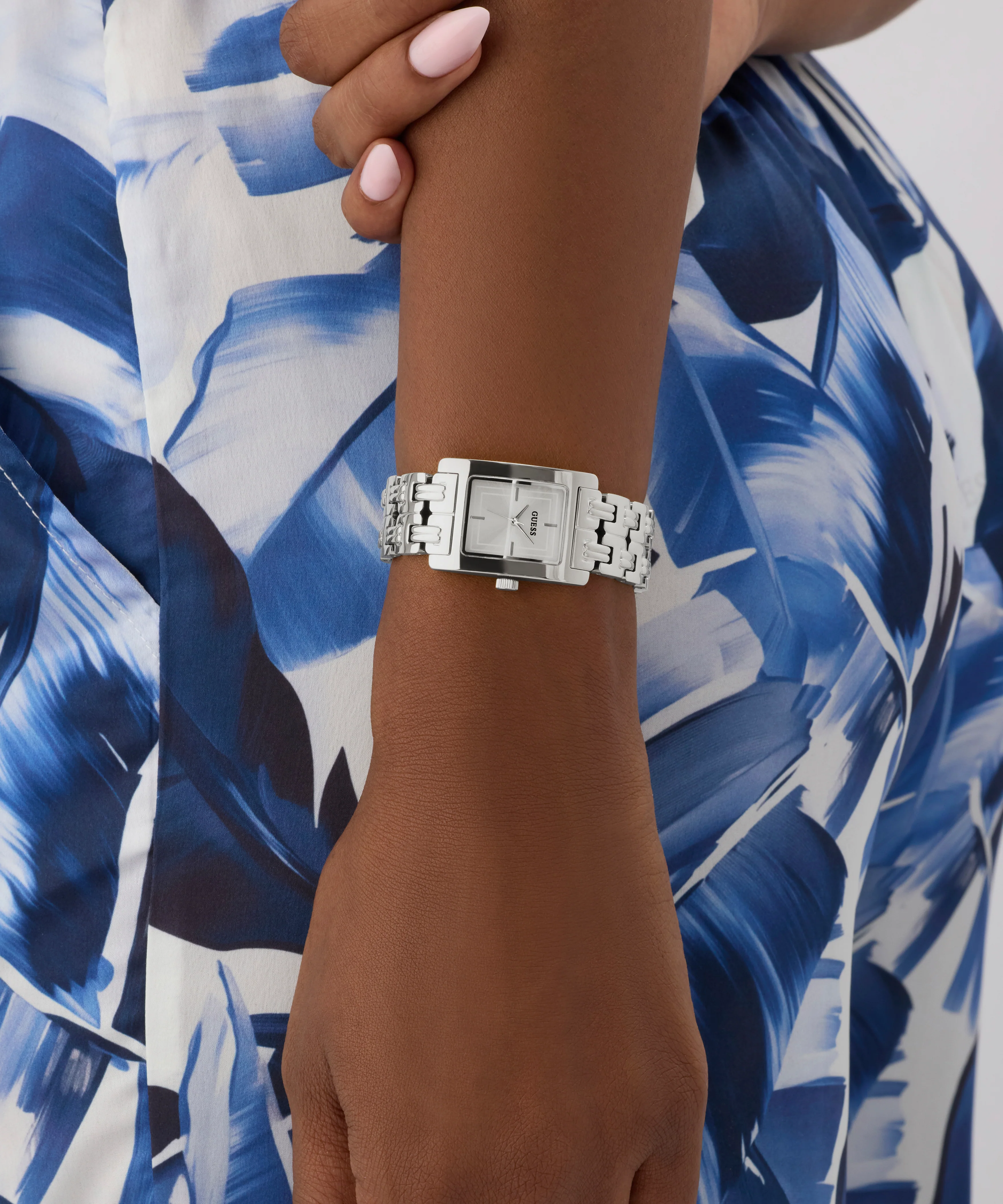 GUESS Ladies Silver Tone Analog Watch - Image 3