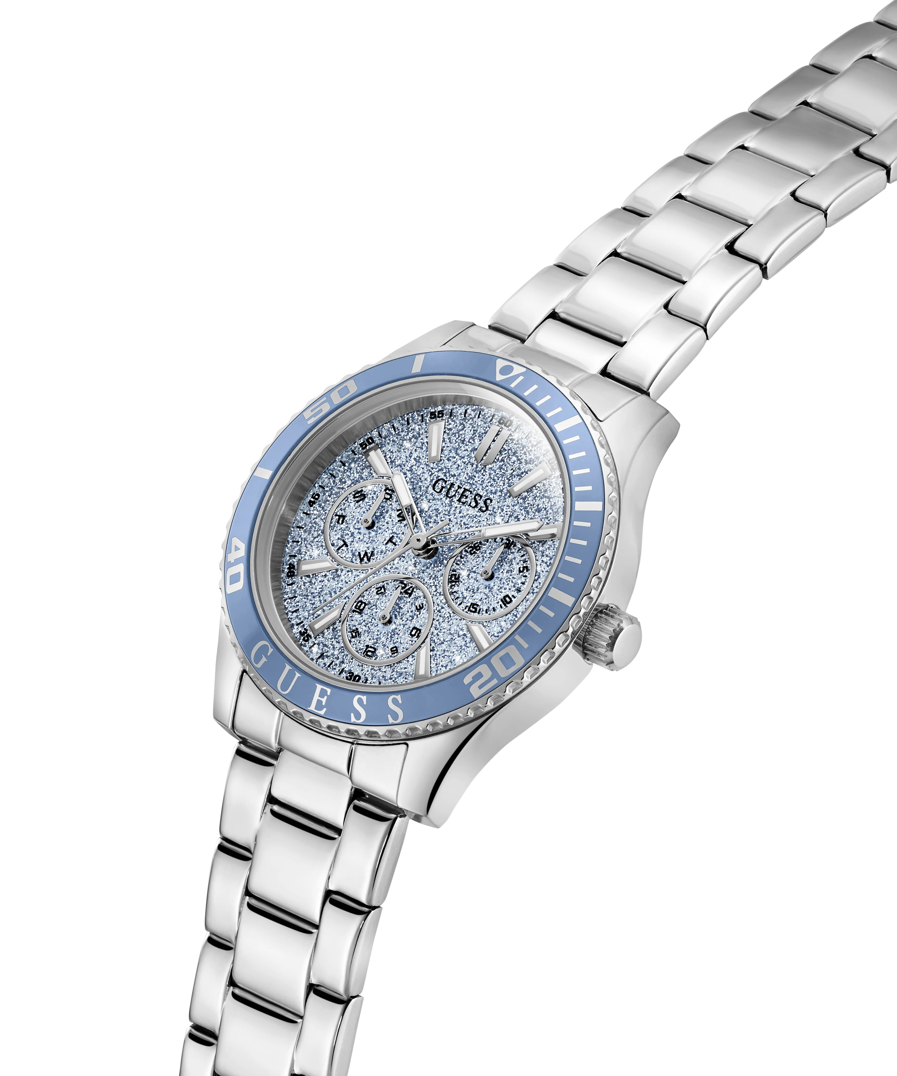 GUESS Ladies Silver Tone Analog Watch - Image 2