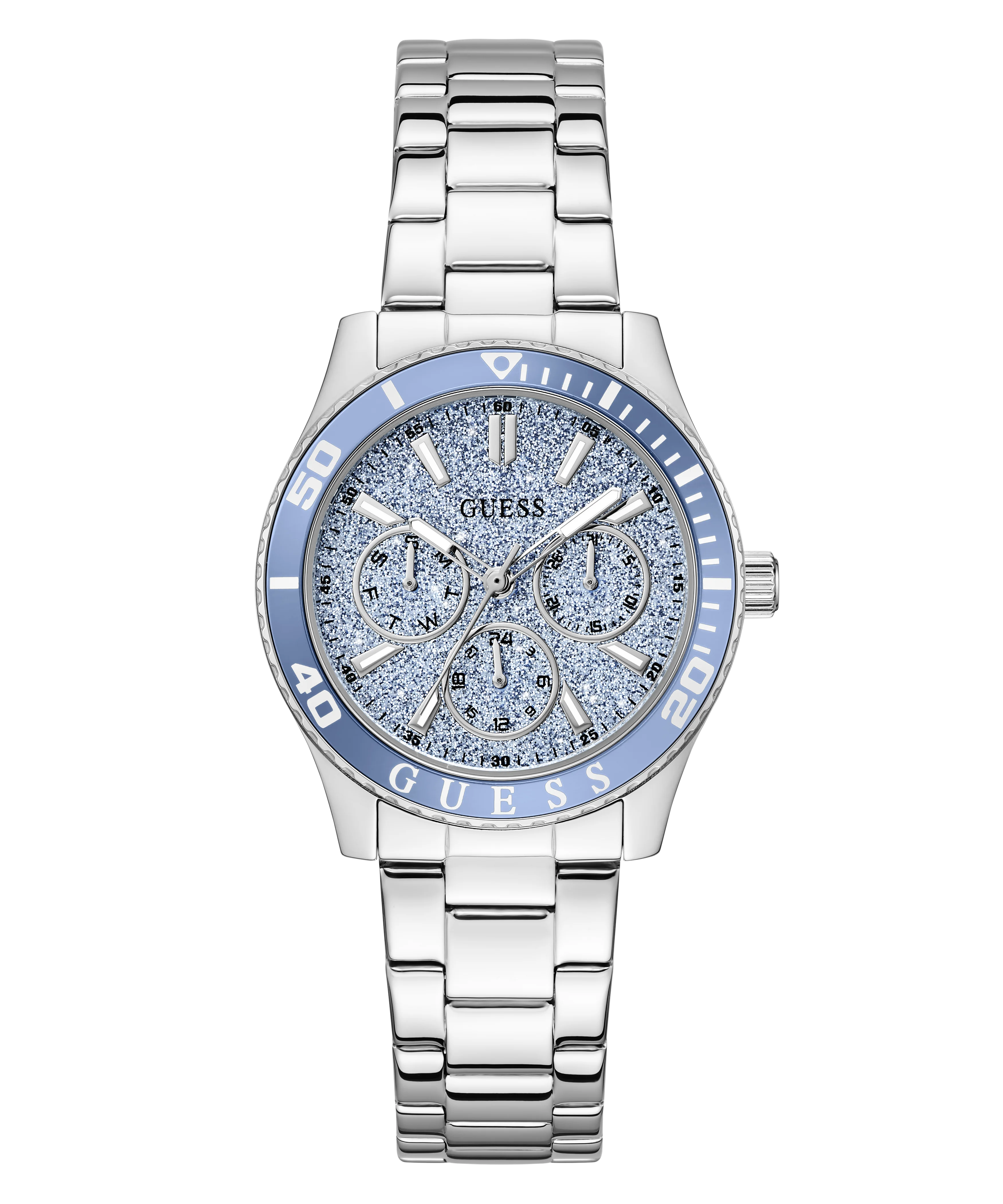 GUESS Ladies Silver Tone Analog Watch - Image 4
