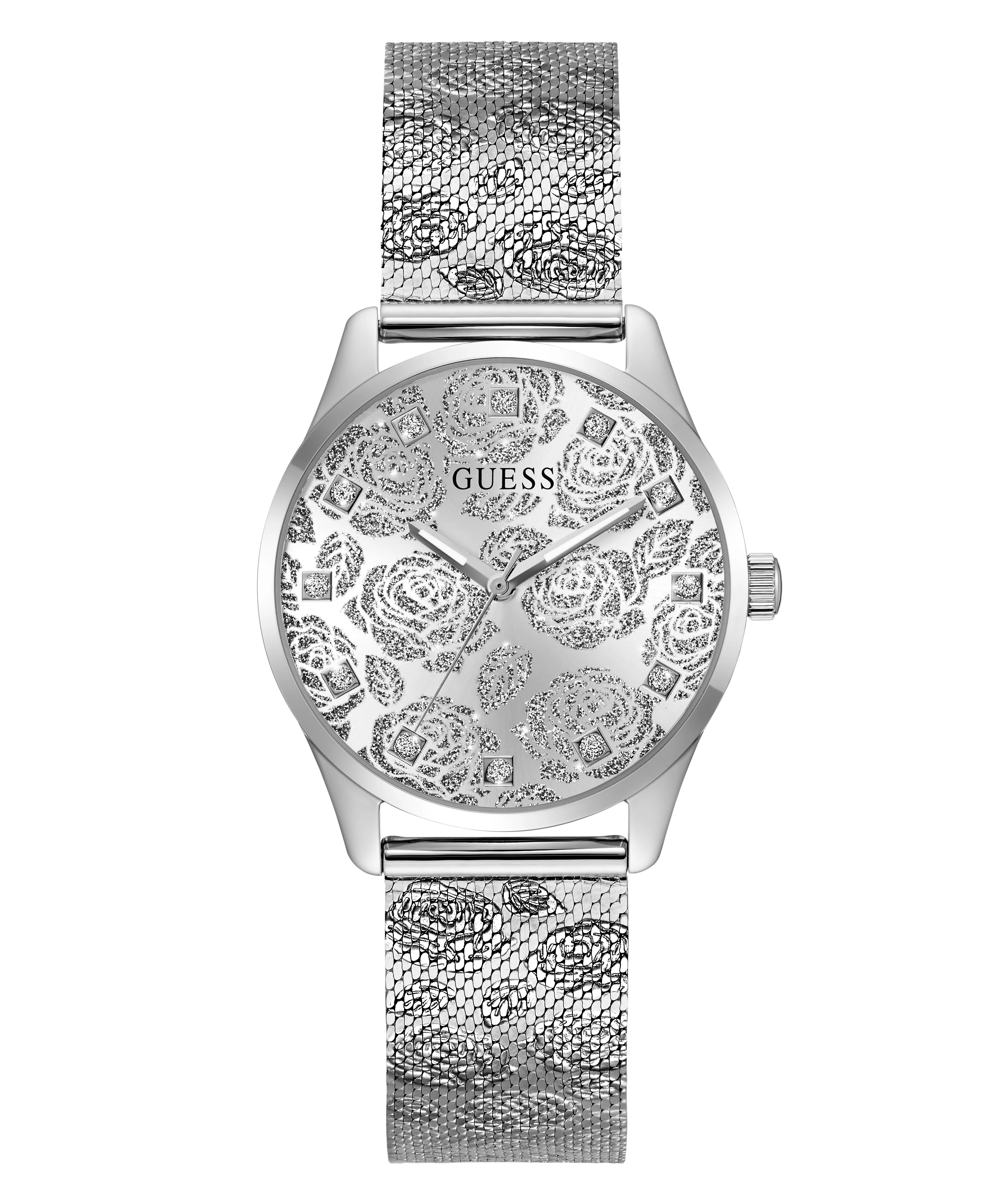 GUESS Ladies Silver Tone Analog Watch - Image 4