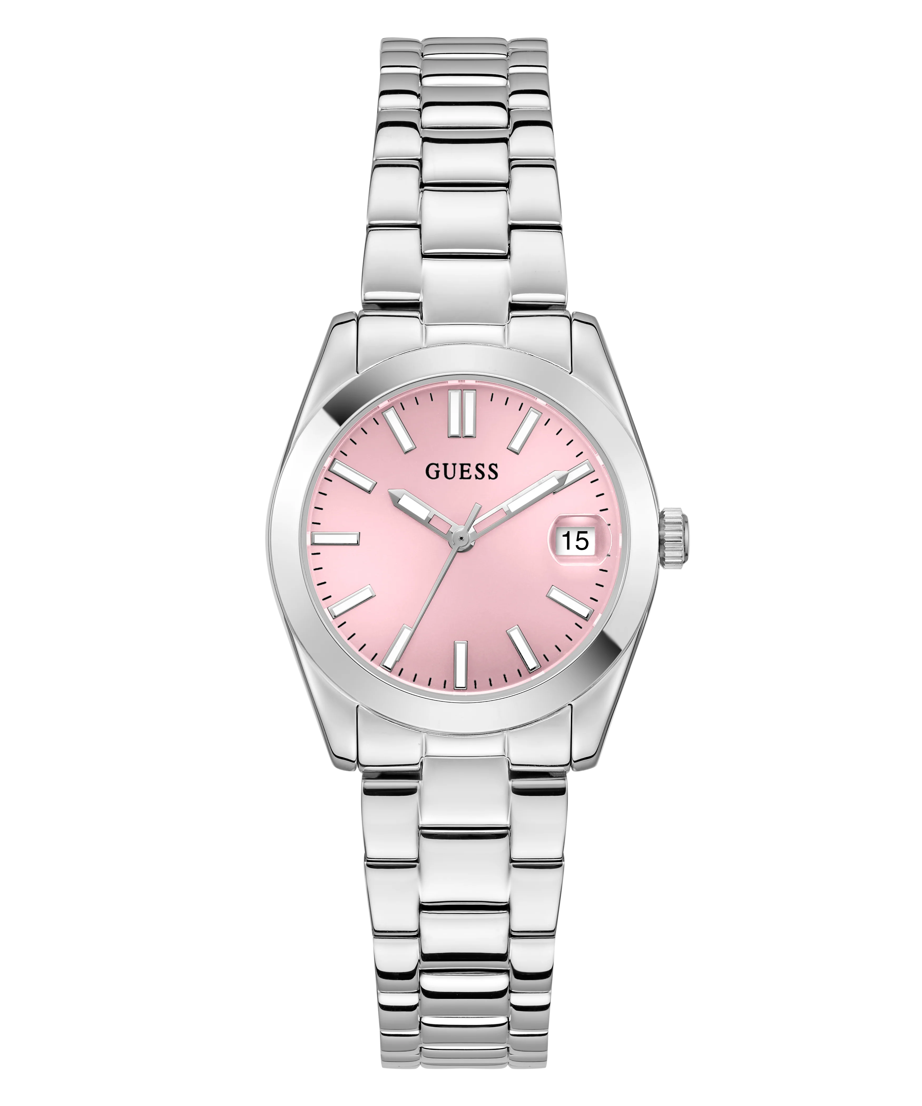 GUESS Ladies Silver Tone Date Watch - Image 4