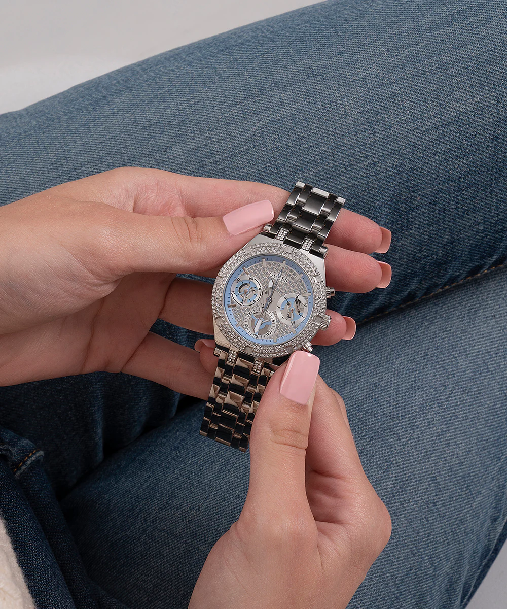 GUESS Ladies Silver Tone Multi-function Watch - Image 6