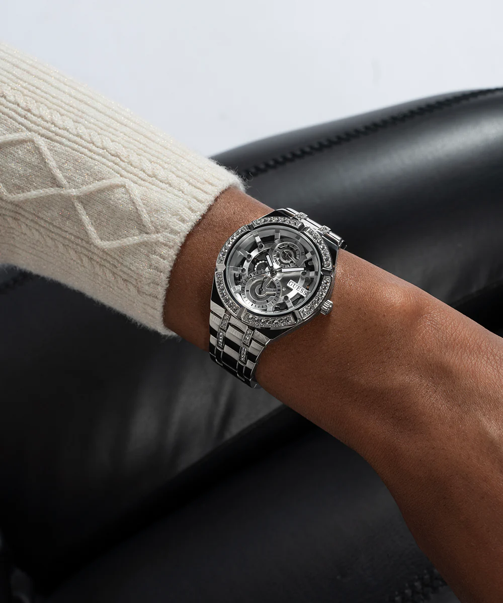 GUESS Ladies Silver Tone Multi-function Watch - Image 5