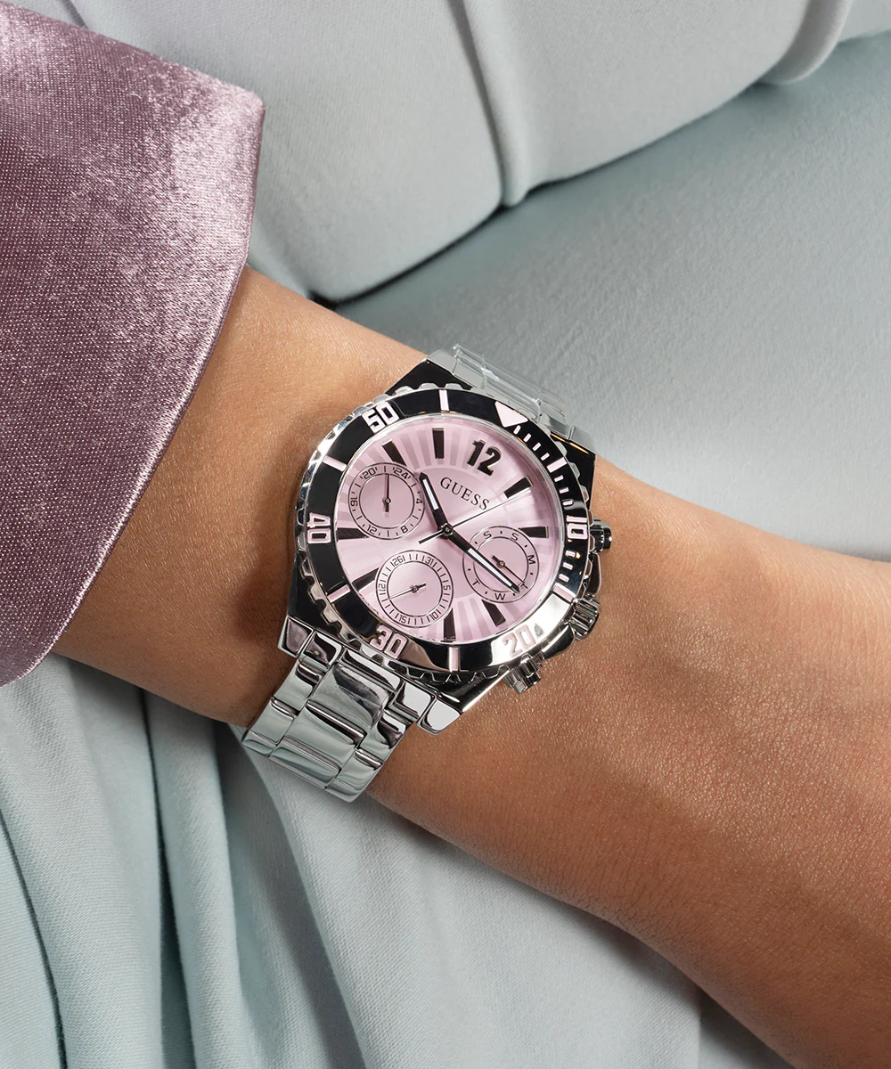 GUESS Ladies Silver Tone Multi-function Watch - Image 4