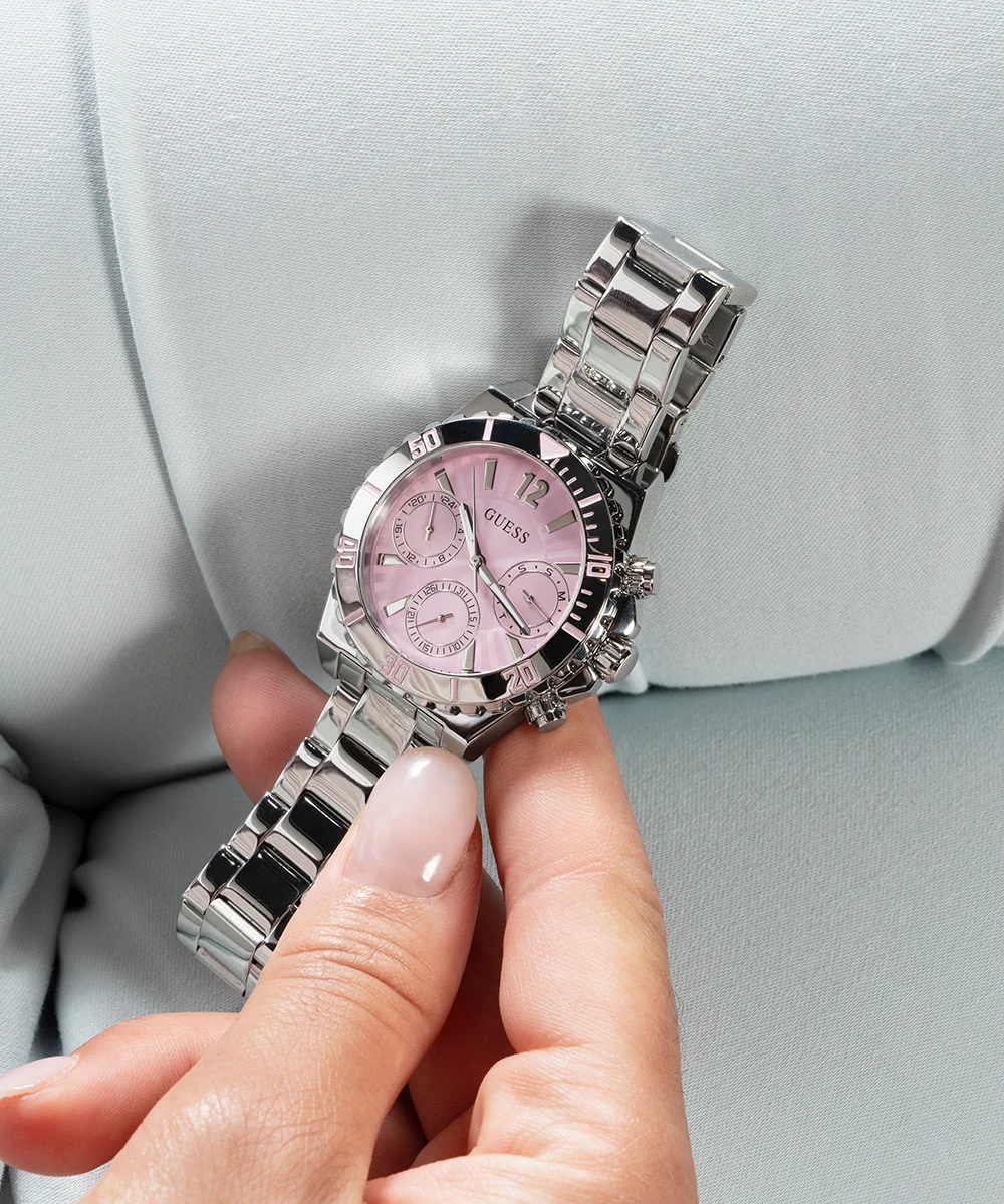GUESS Ladies Silver Tone Multi-function Watch - Image 6