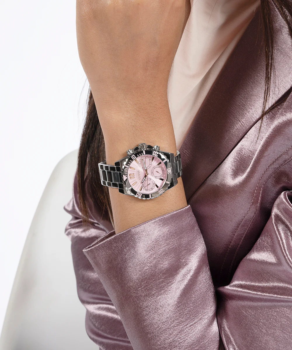 GUESS Ladies Silver Tone Multi-function Watch - Image 7