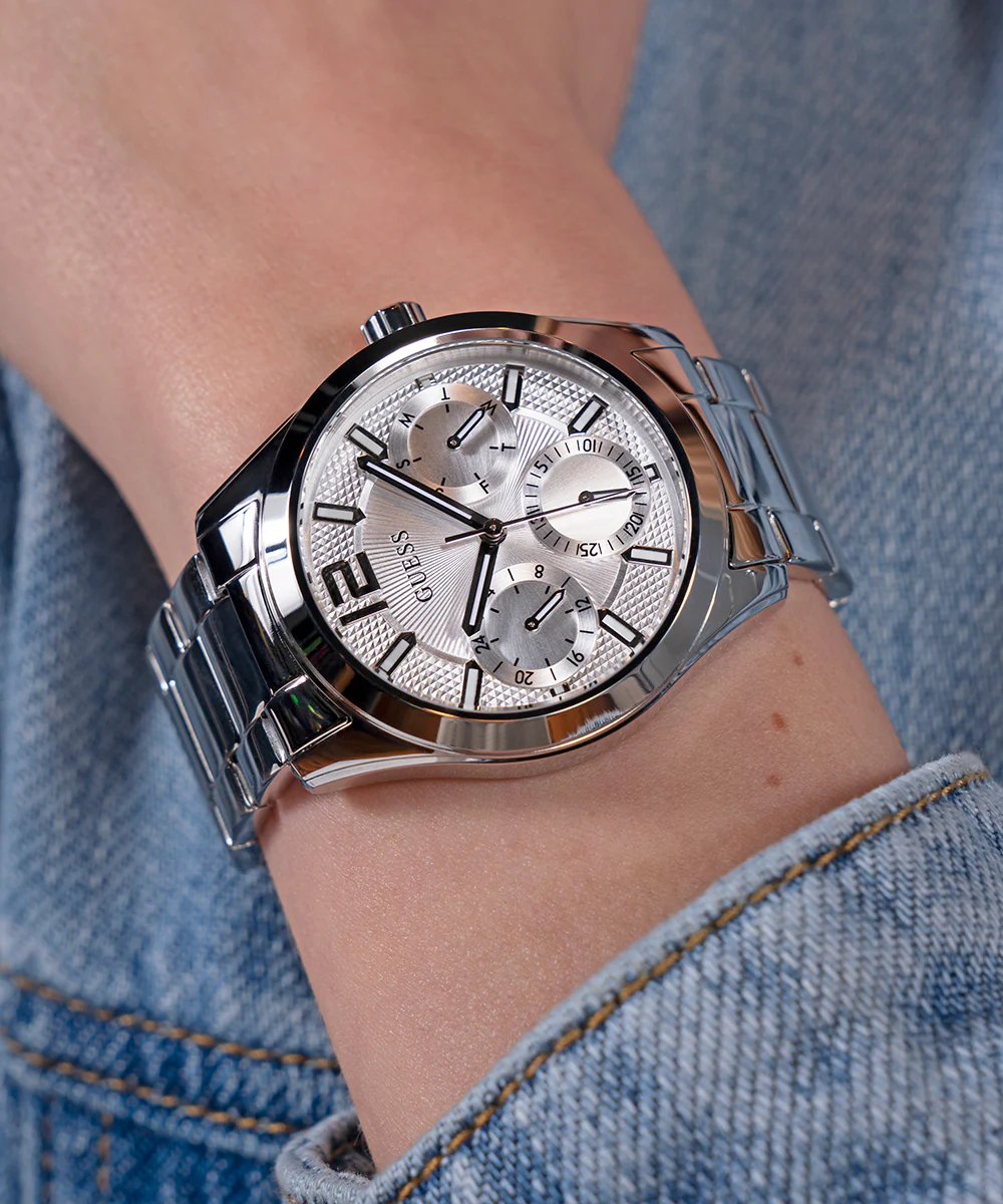 GUESS Ladies Silver Tone Multi-function Watch - Image 3