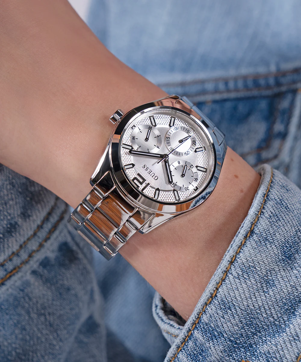 GUESS Ladies Silver Tone Multi-function Watch - Image 5