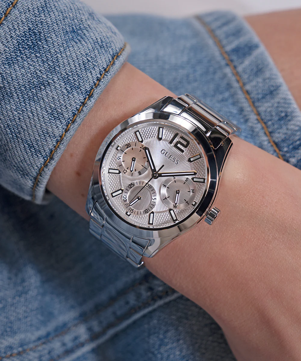 GUESS Ladies Silver Tone Multi-function Watch - Image 6