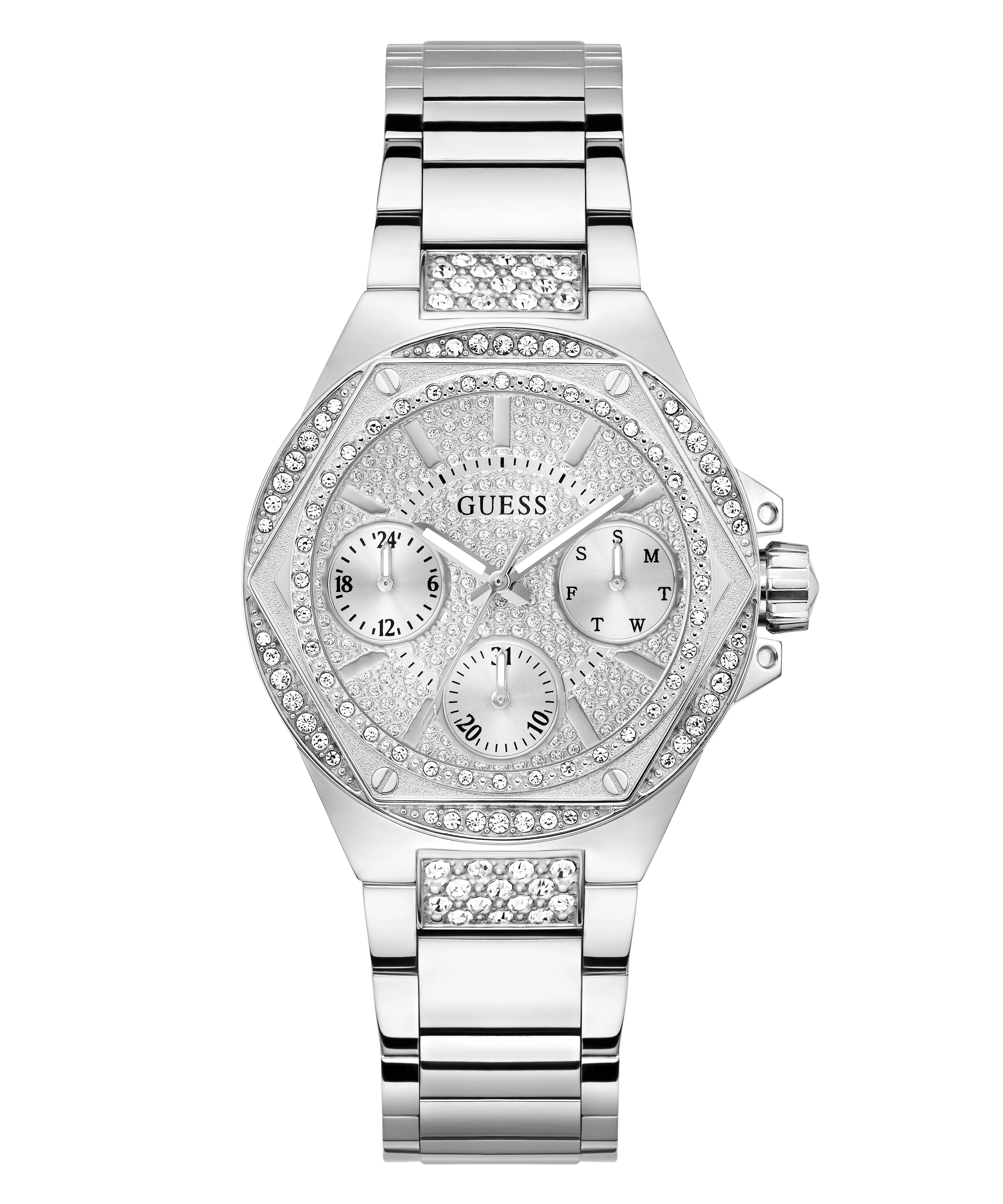 GUESS Ladies Silver Tone Multi-function Watch - Image 4