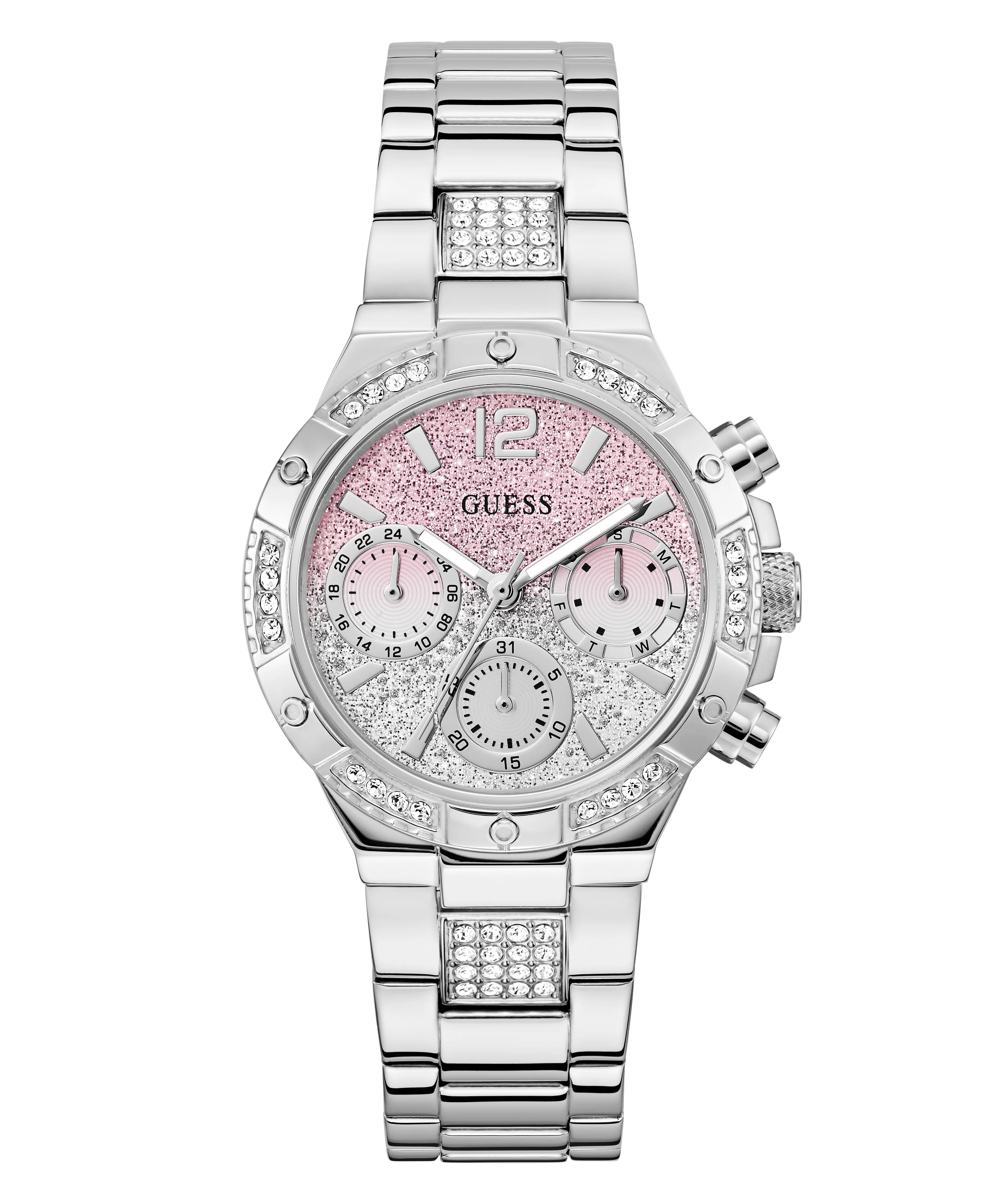 GUESS Ladies Silver Tone Multi-function Watch - Image 5