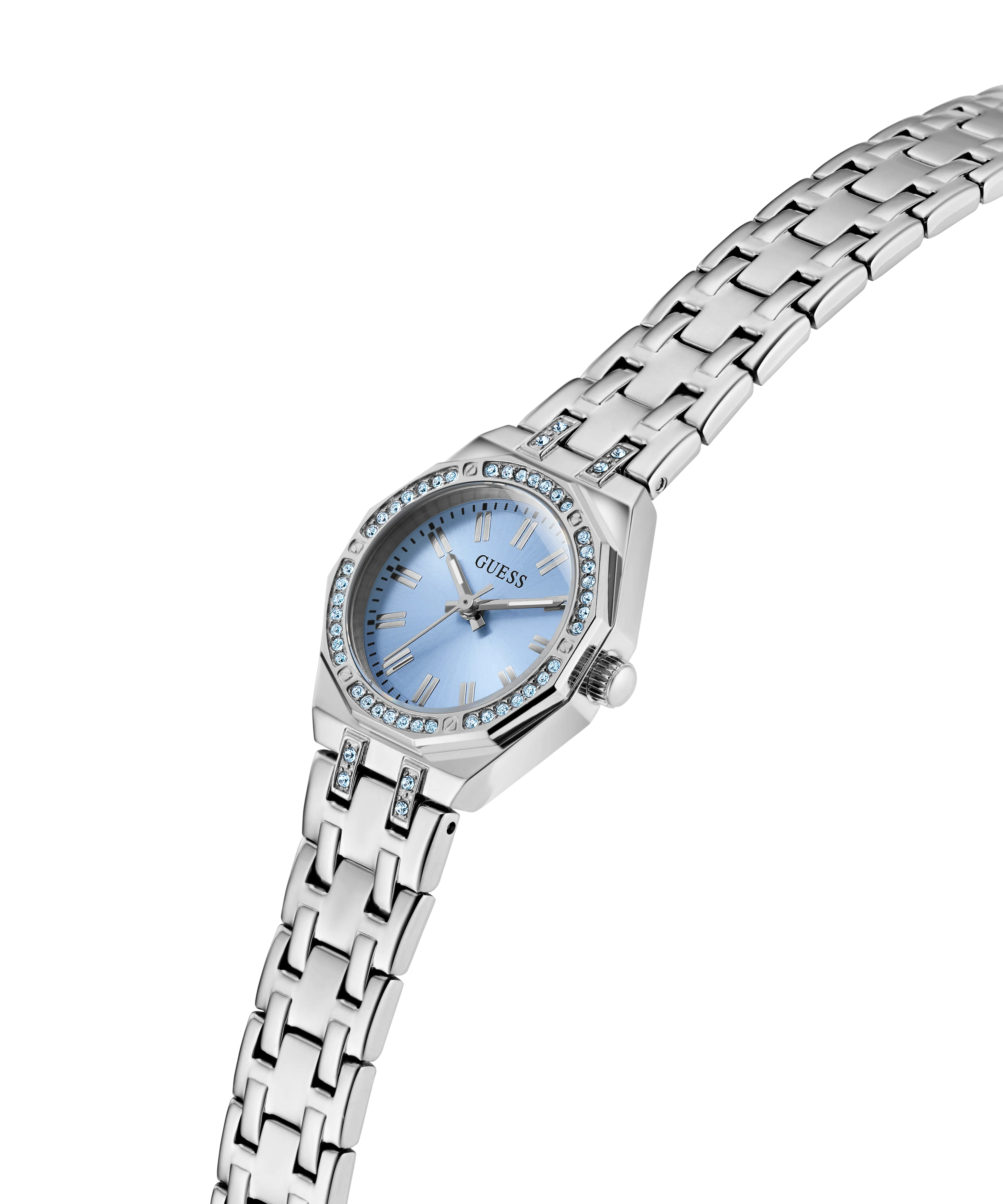 GUESS Ladies Silver Tone Multi-function Watch with Swarovski ReCreated™ crystals - Image 2