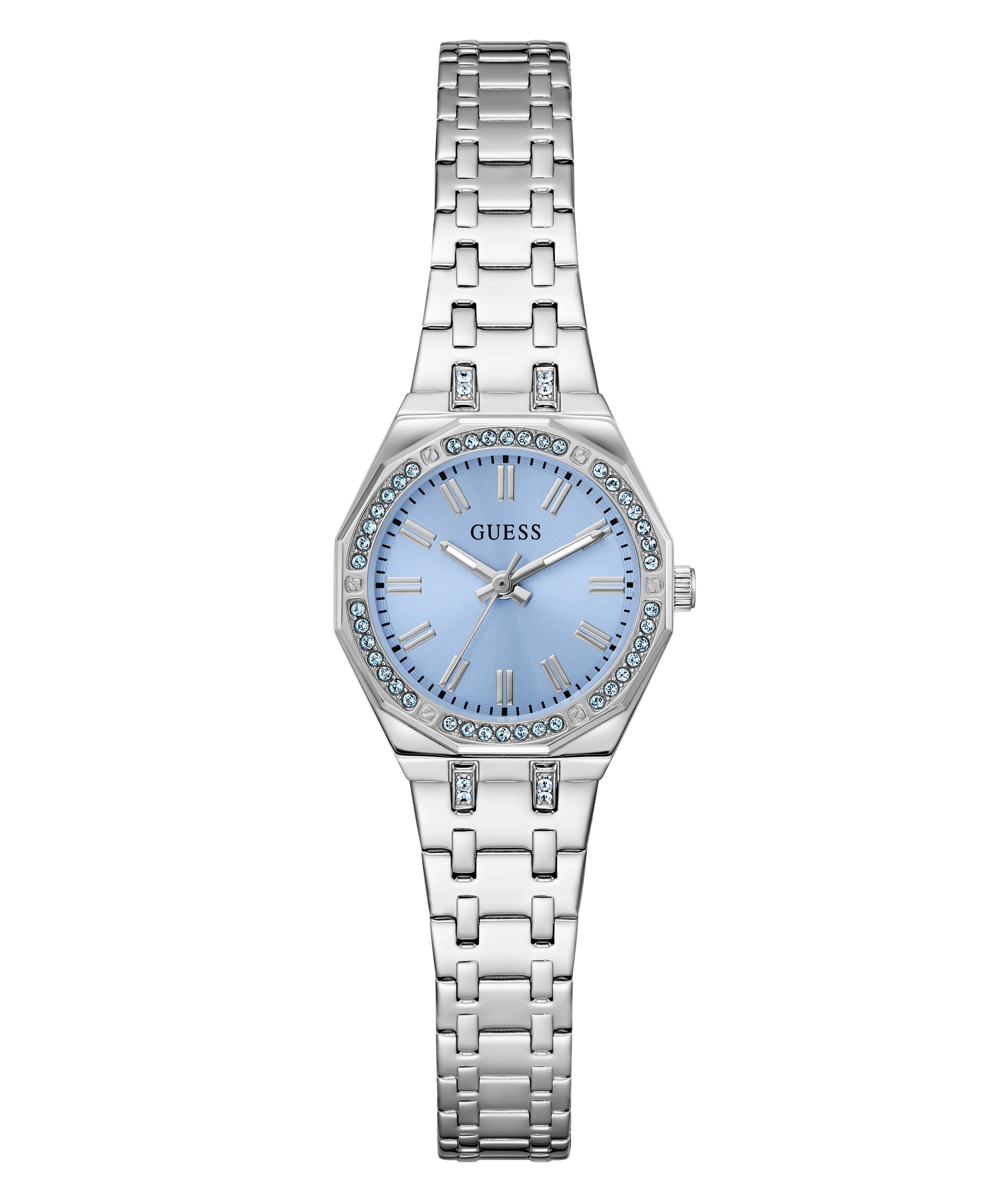 GUESS Ladies Silver Tone Multi-function Watch with Swarovski ReCreated™ crystals - Image 4