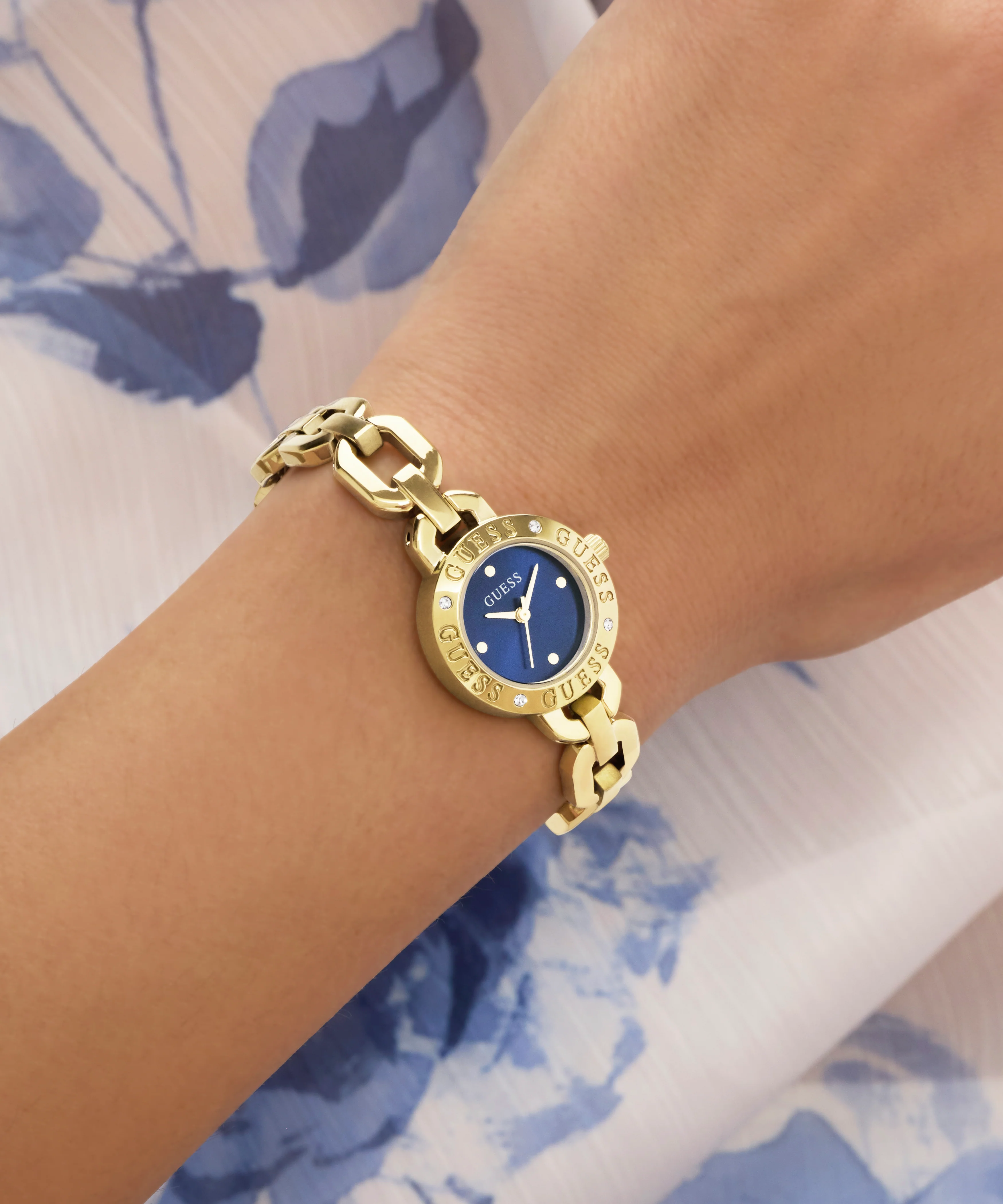 GUESS Ladies Siren Gold Tone Analog Watch - Image 3