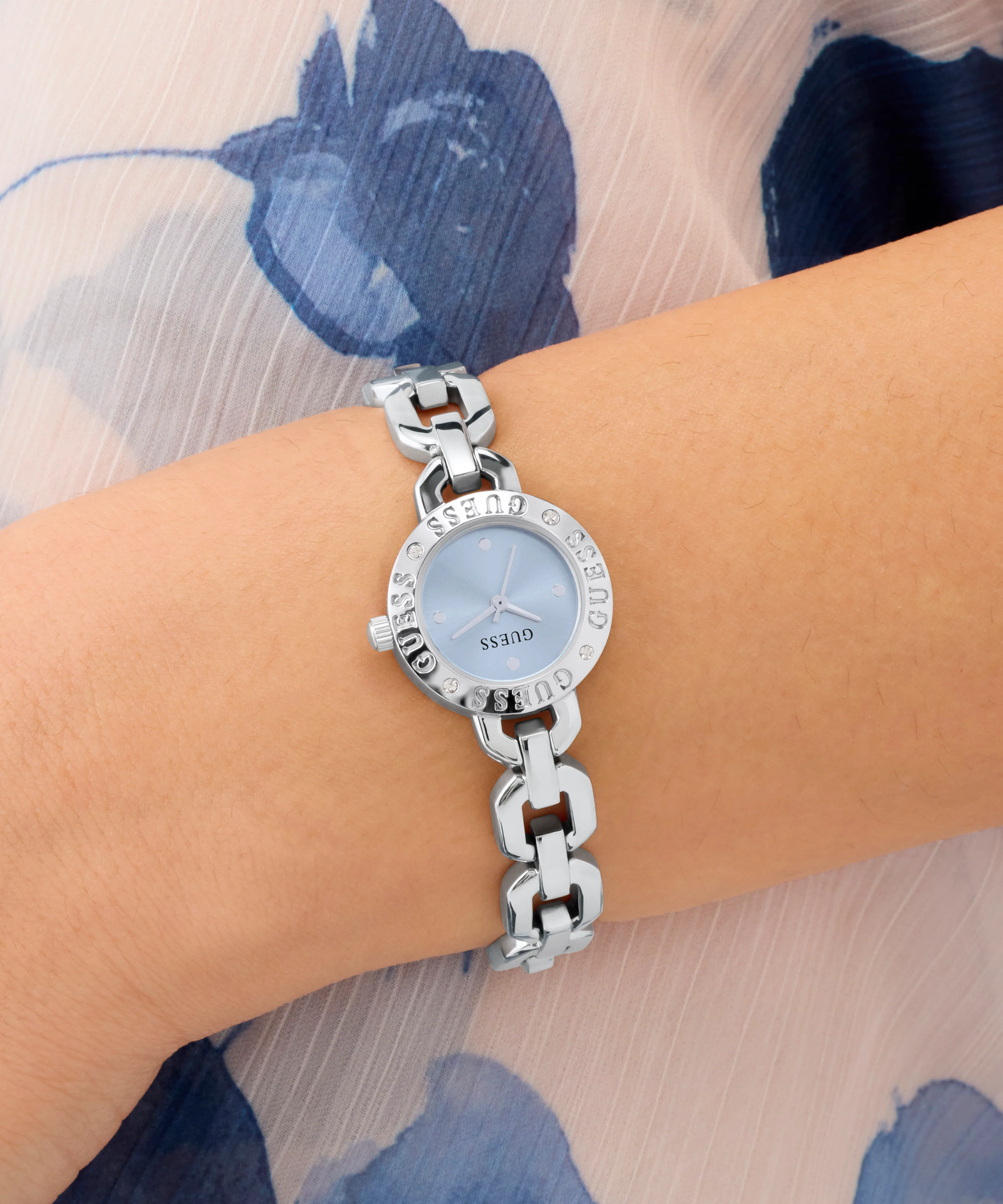GUESS Ladies Siren Silver Tone Analog Watch - Image 3
