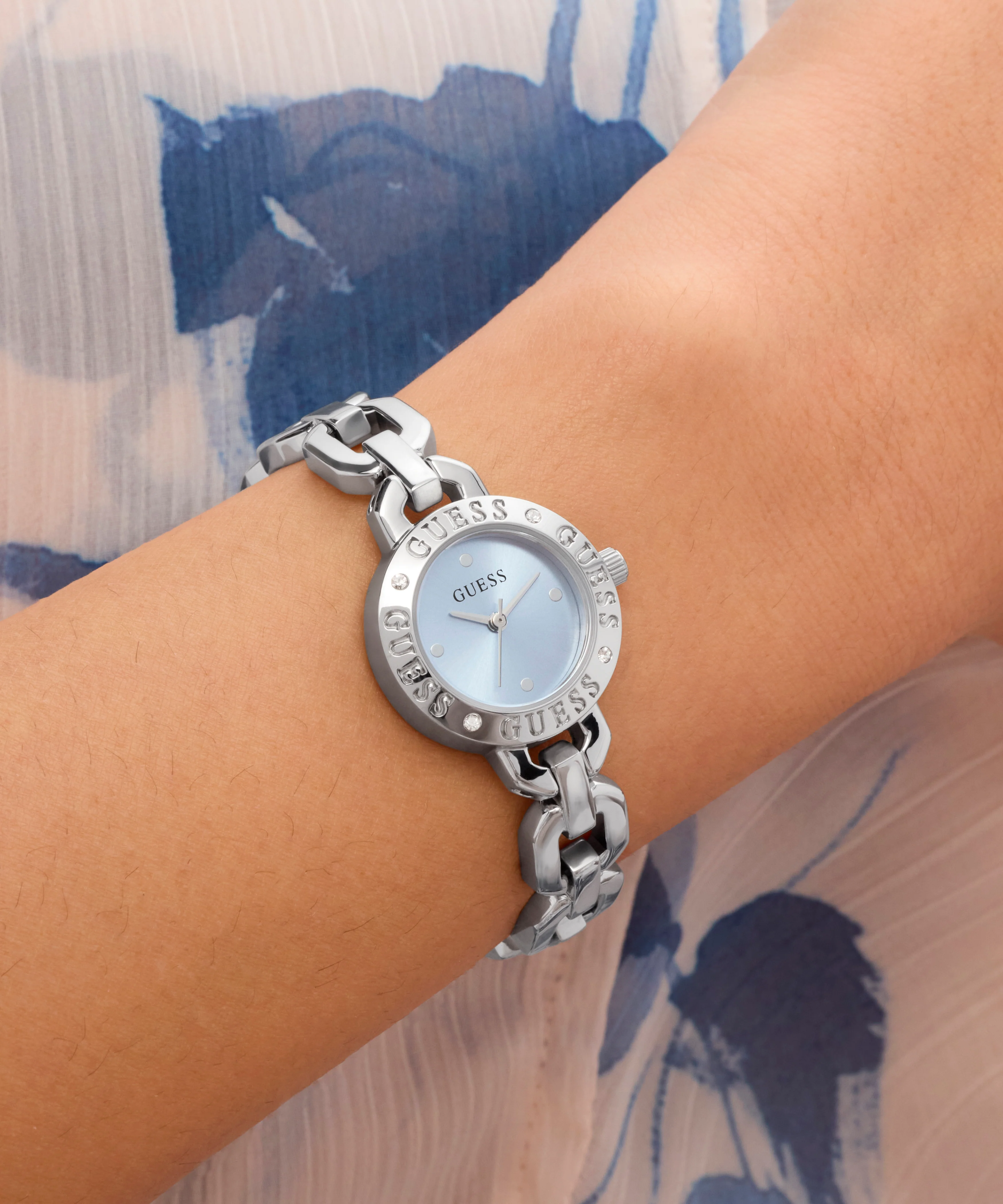 GUESS Ladies Siren Silver Tone Analog Watch - Image 5
