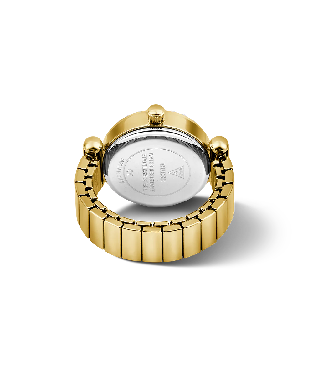 GUESS Ladies Small Anna Gold Tone Analog Watch Ring - Image 7