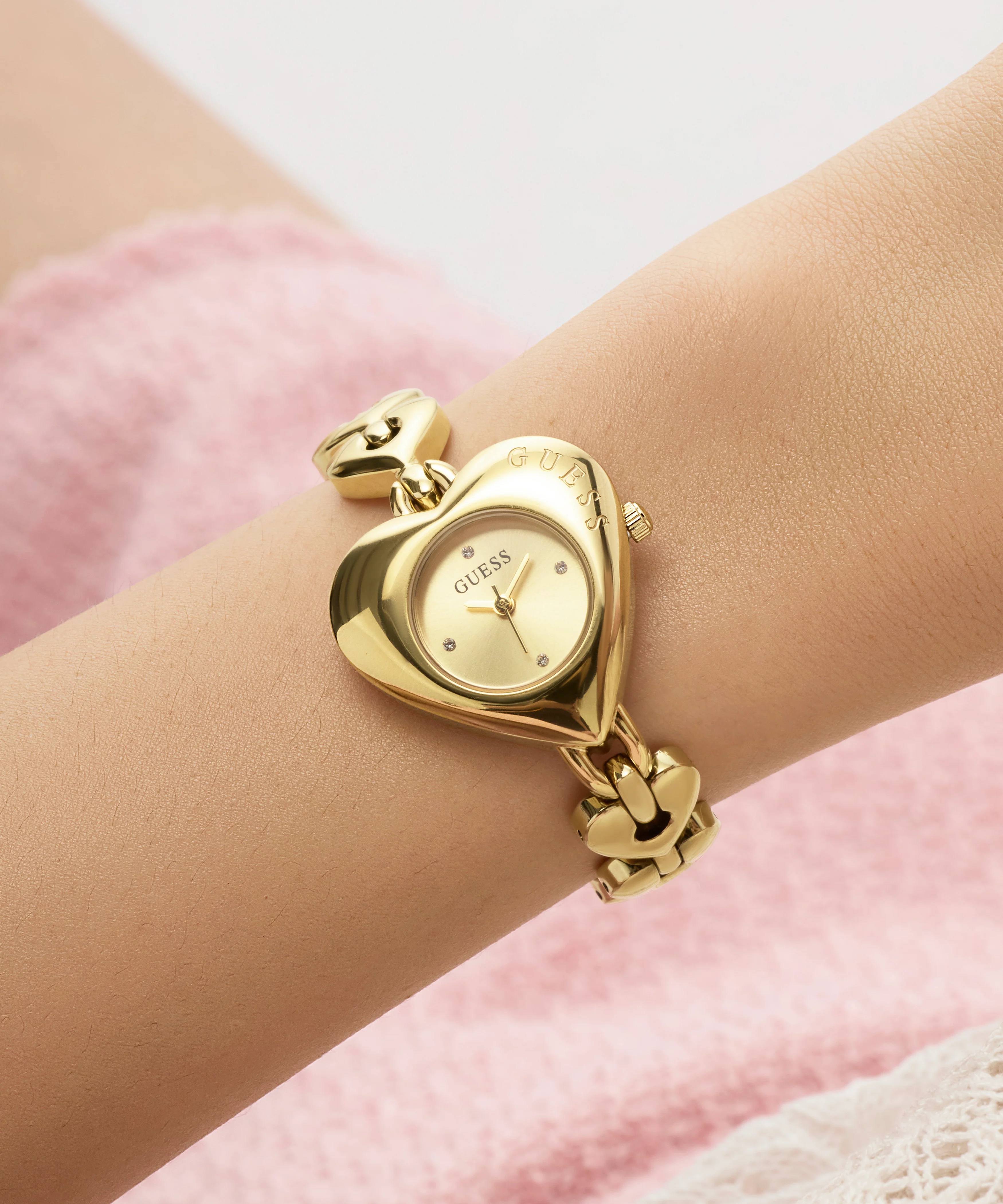 GUESS Ladies Valerie Gold Tone Analog Watch - Image 5
