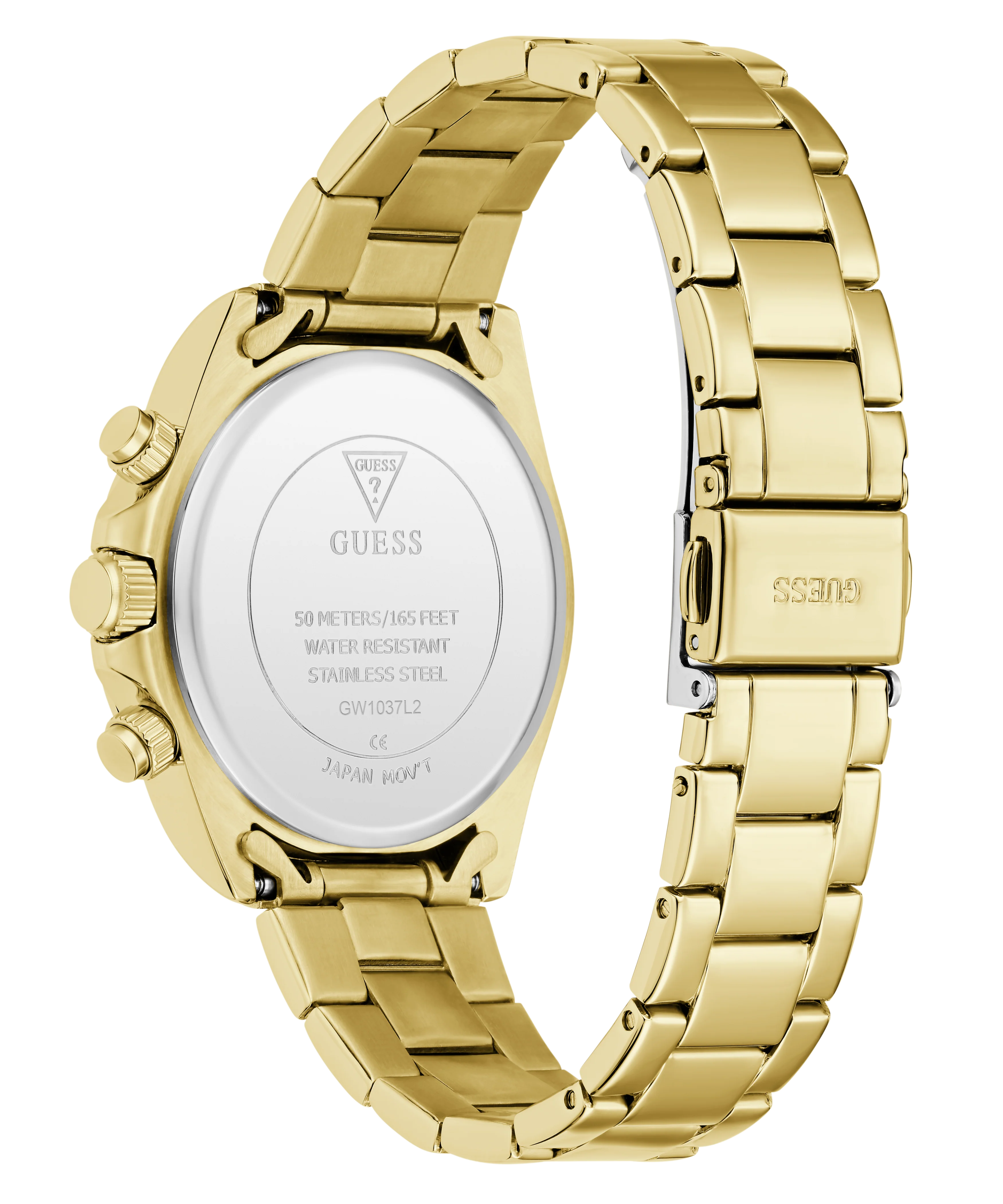 GUESS Ladies Victoria Gold Tone Multi-Function Watch - Image 8