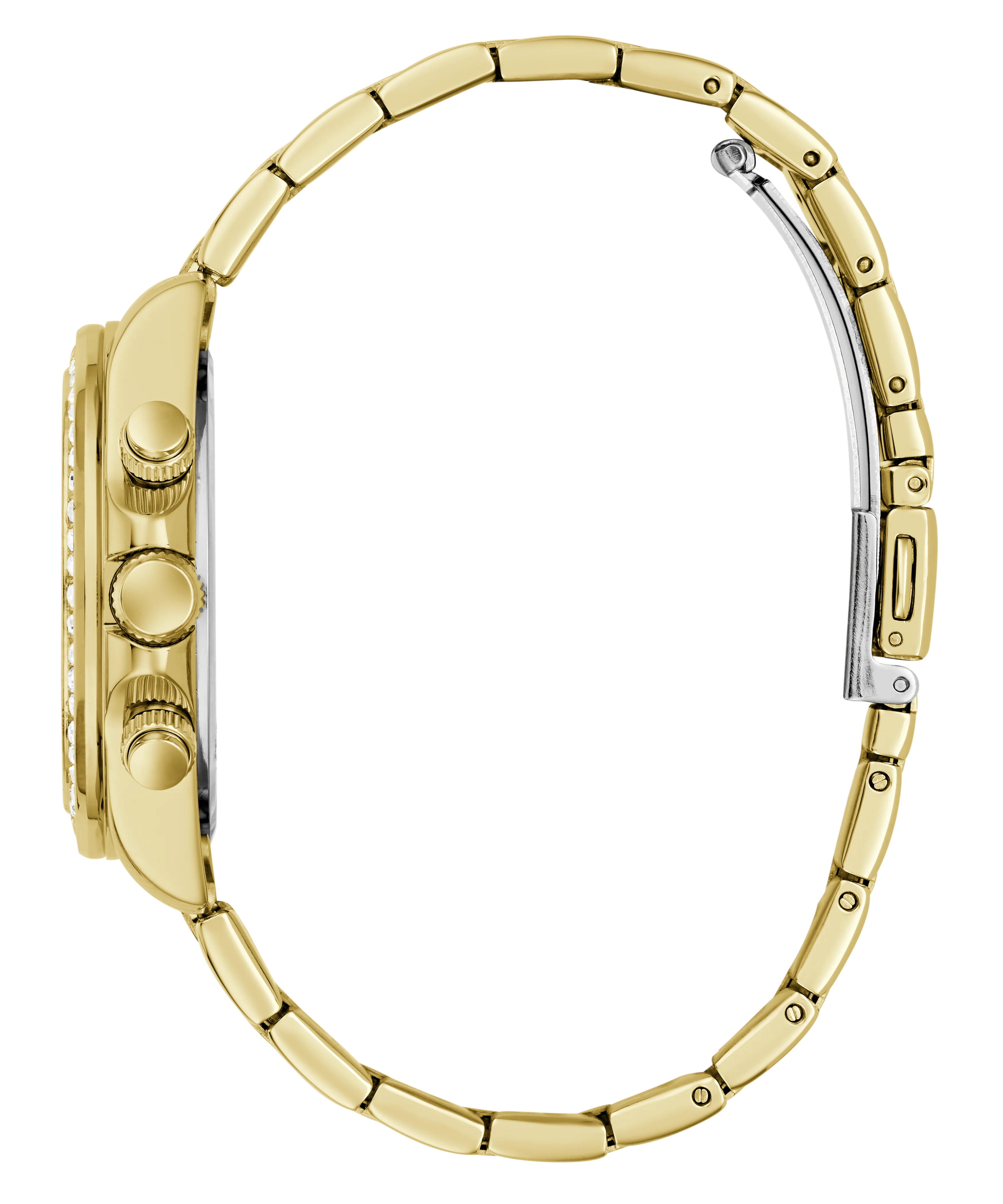 GUESS Ladies Victoria Gold Tone Multi-Function Watch - Image 9