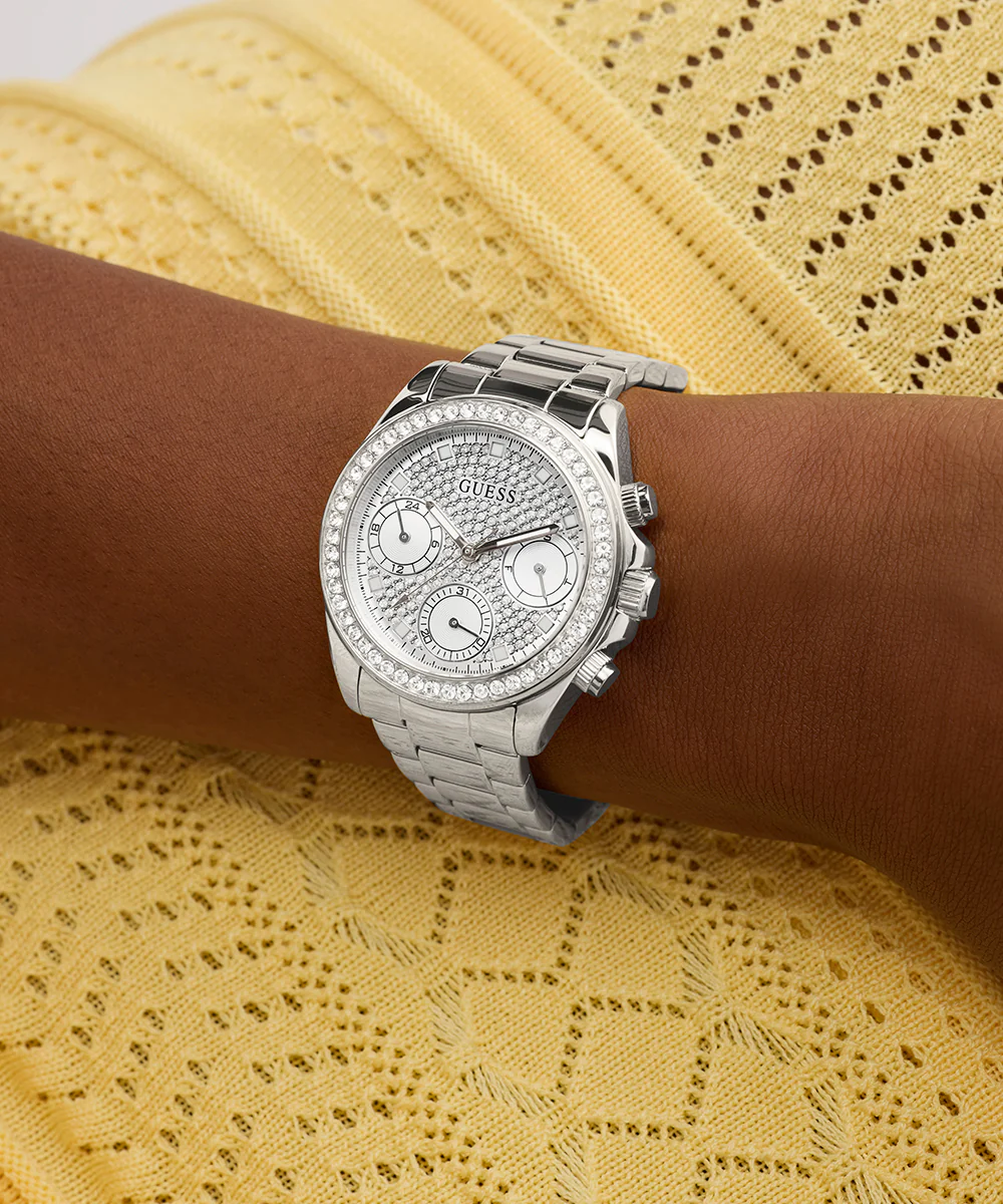 GUESS Ladies Victoria Silver Tone Analog Watch - Image 6