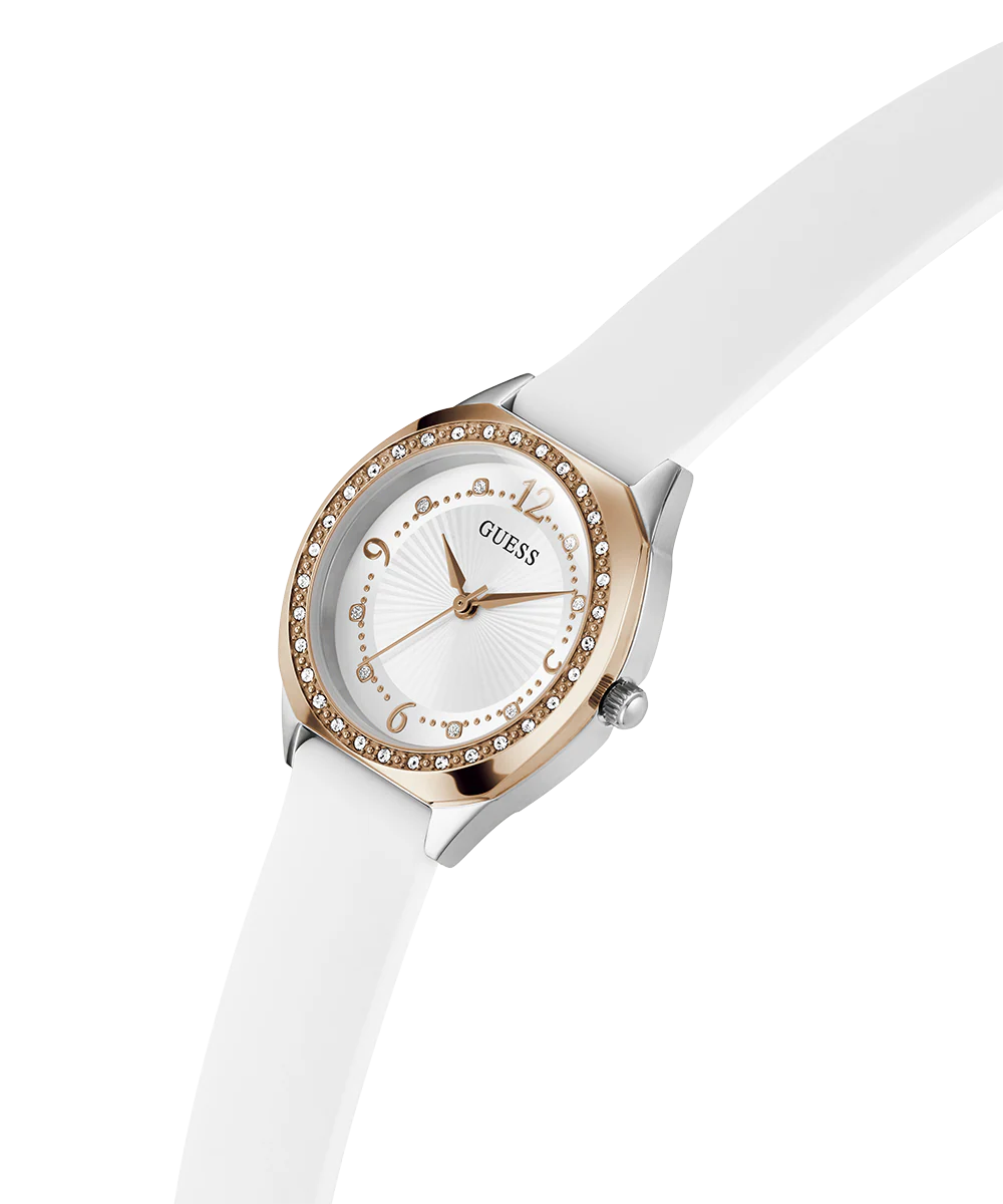 GUESS Ladies White 2-Tone Analog Watch - Image 2