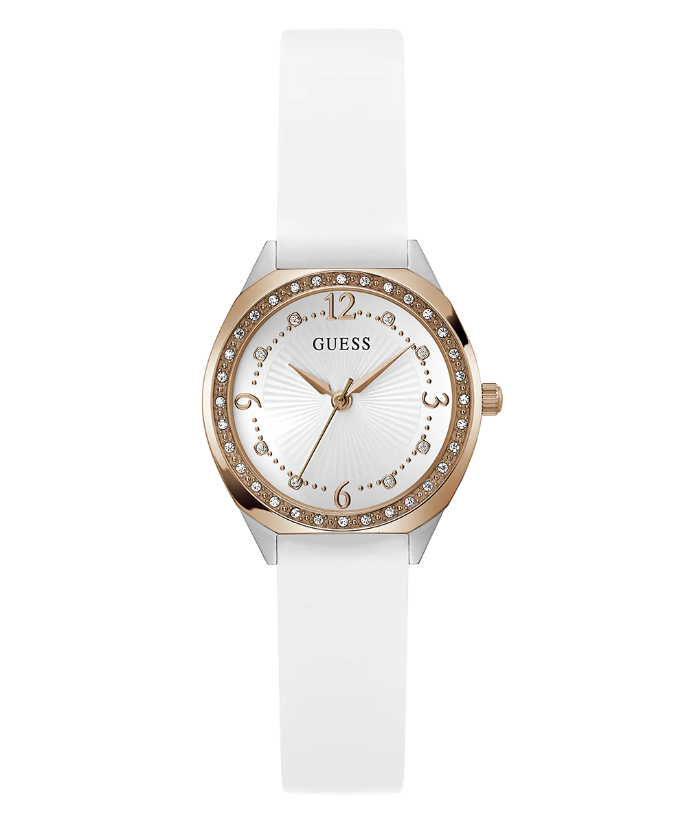 GUESS Ladies White 2-Tone Analog Watch - Image 4