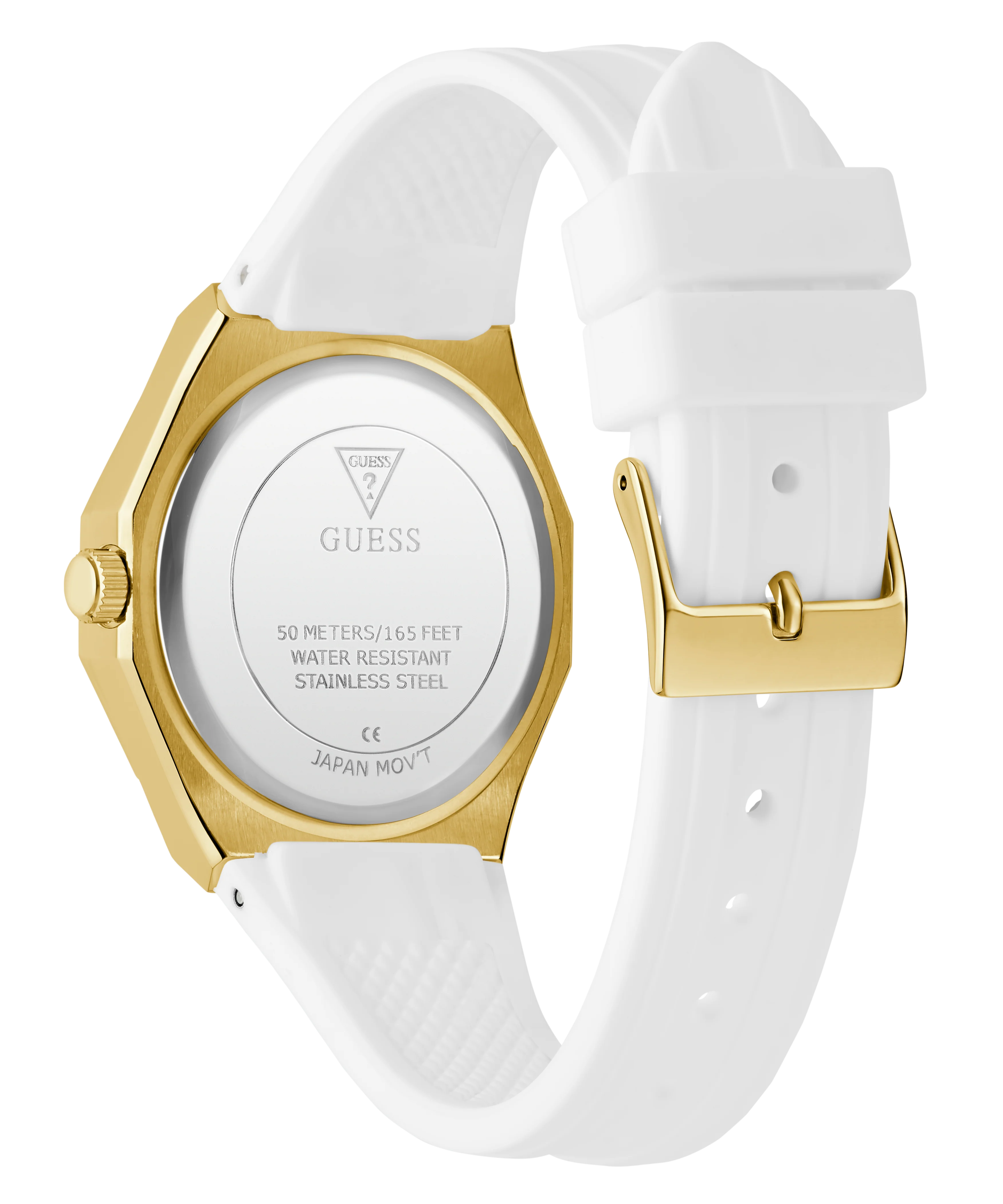 GUESS Ladies White Gold Tone Analog Watch - Image 7