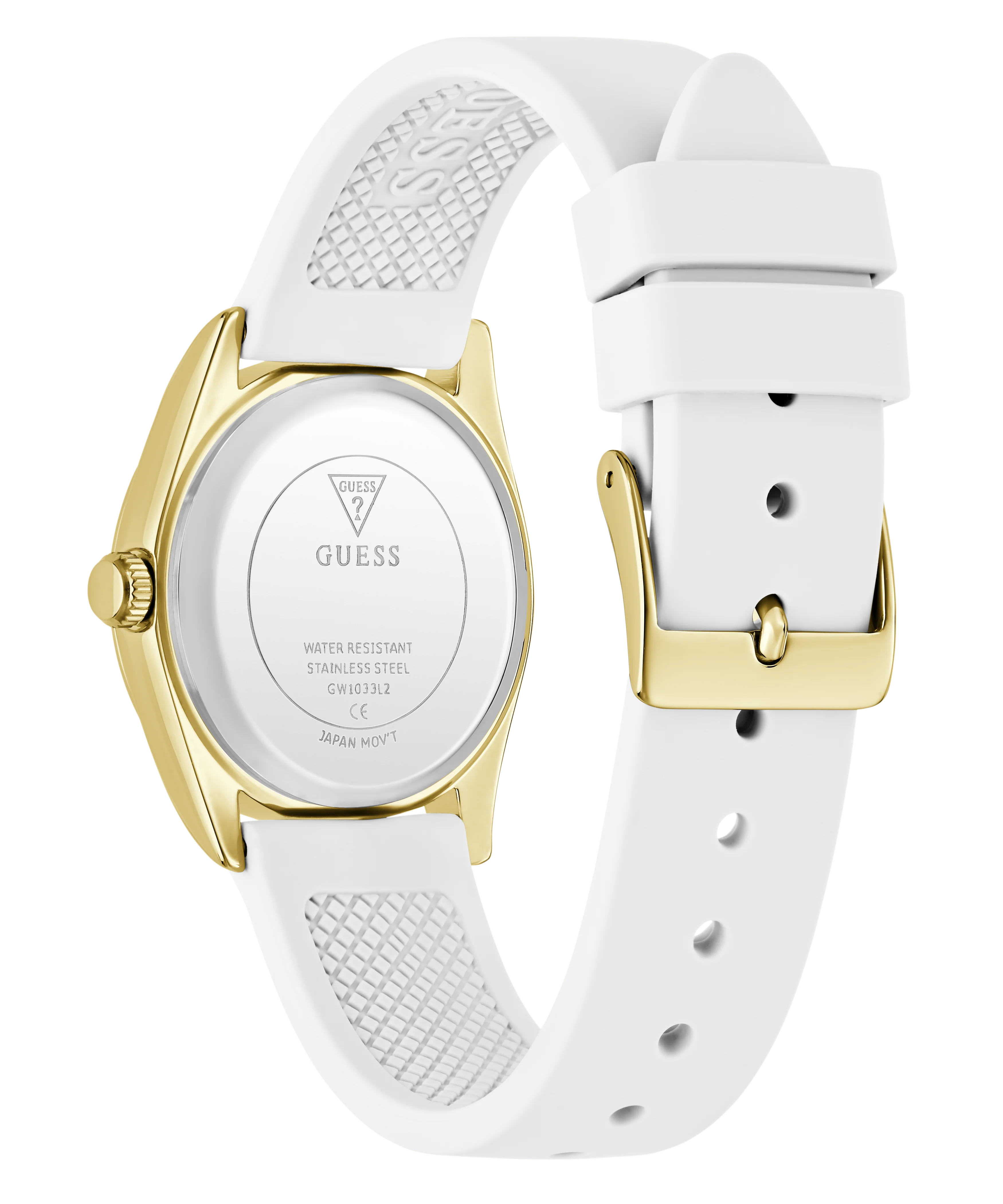 GUESS Ladies White Gold Tone Analog Watch - Image 7