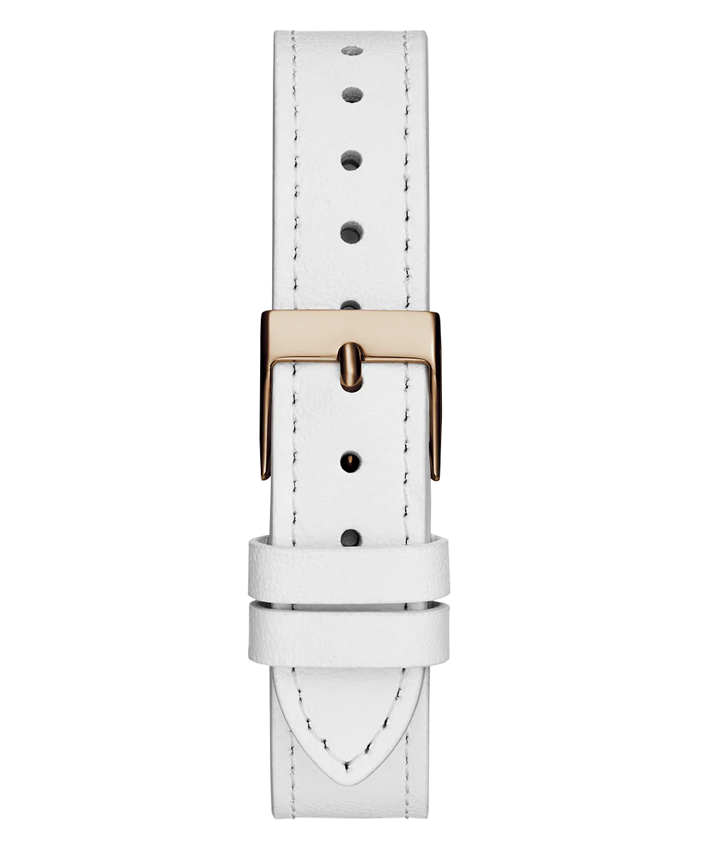 GUESS Ladies White Rose Gold Tone Analog Watch - Image 5