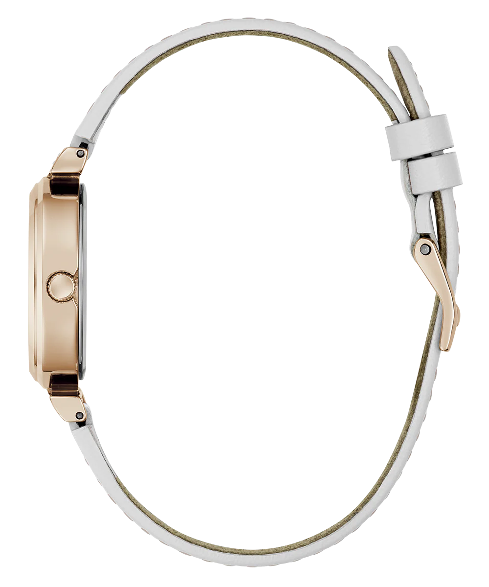 GUESS Ladies White Rose Gold Tone Analog Watch - Image 8