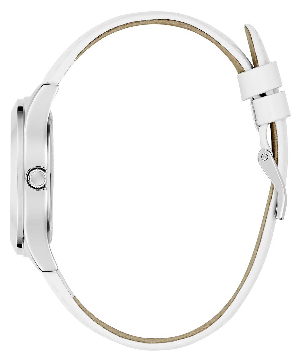 GUESS Ladies White Silver Tone Analog Watch - Image 7