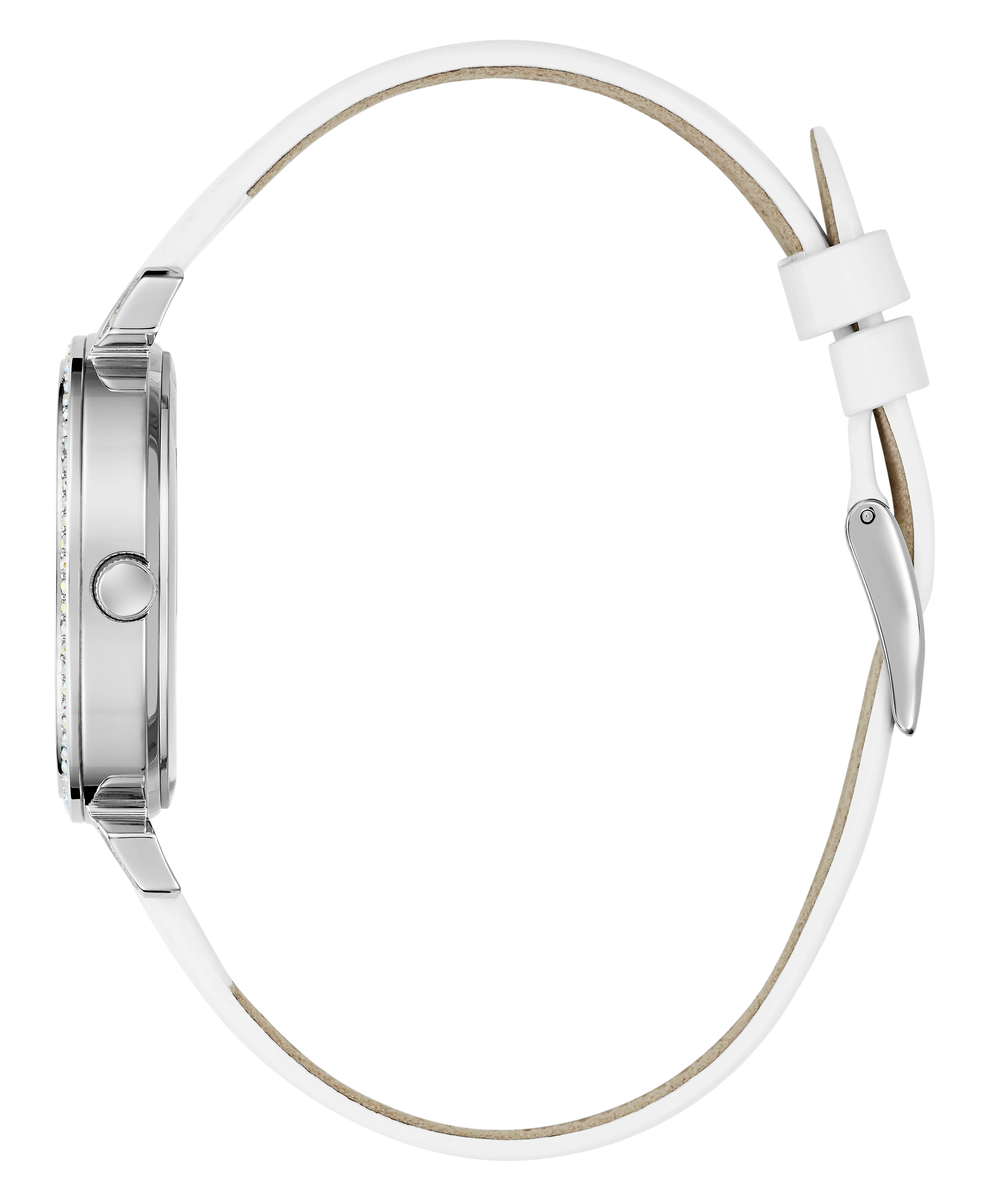 GUESS Ladies White Silver Tone Analog Watch - Image 7